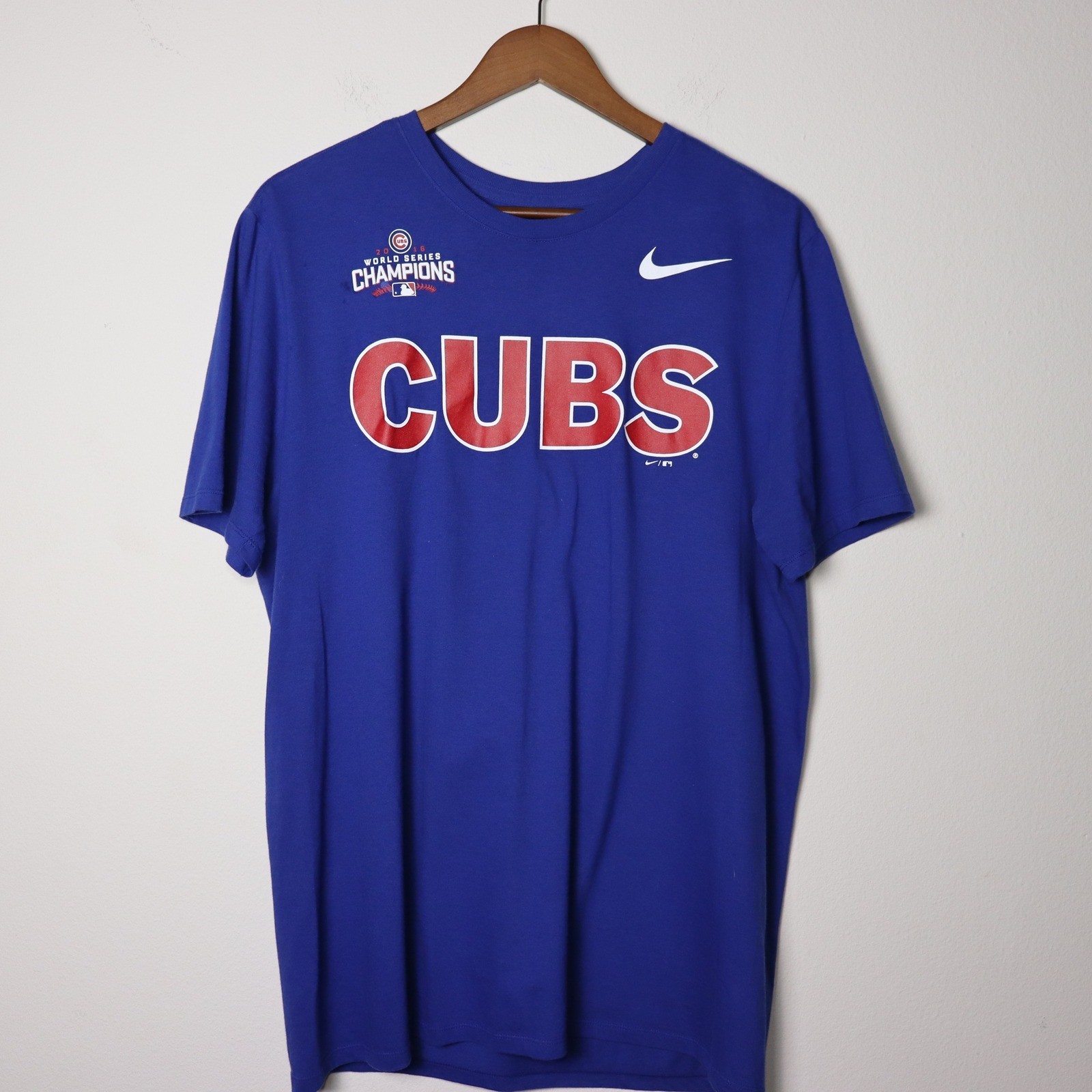 Nike Chicago Cubs 2016 World Series Champions T-Shirt Royal Blue