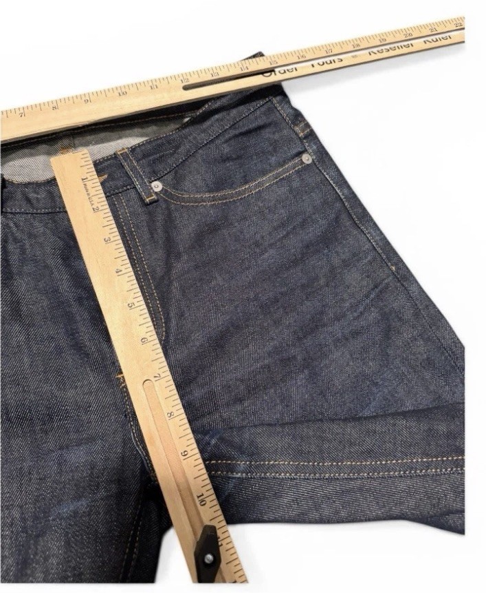 ASKET The Raw Denim Jean 29×32 Regular Fit Made in Italy Stockholm Indigo Raw