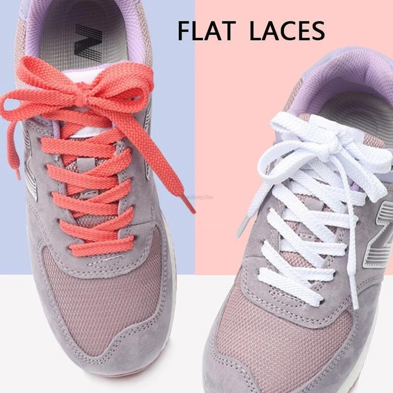 10 SECONDS FLAT SHOE LACES 27/36/40/45/54/63 inches Pick Your Color MADE IN USA