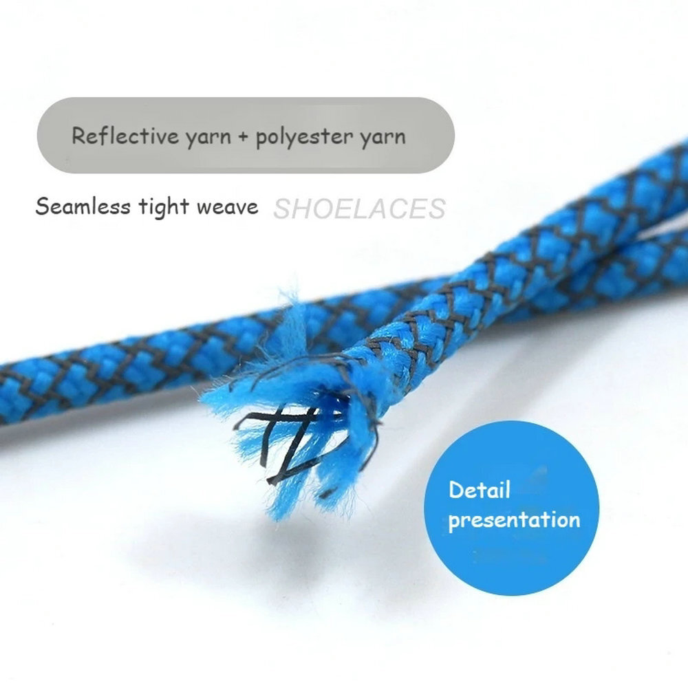 Reflective Round Rope Shoelaces 3M Laces Sneakers Sport Outdoor Climbing Boot