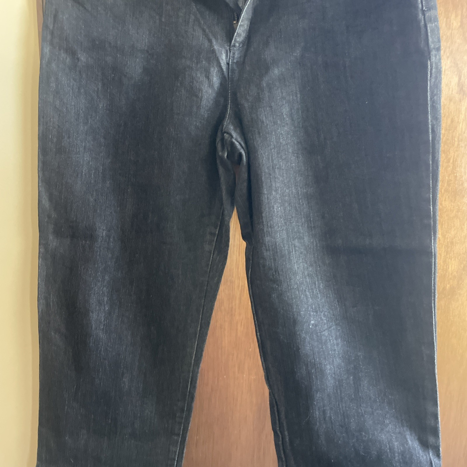 Gloria Vanderbilt AMANDA Black Jeans-Zipper/Button Closure-Size 14 MISSY AVERAGE