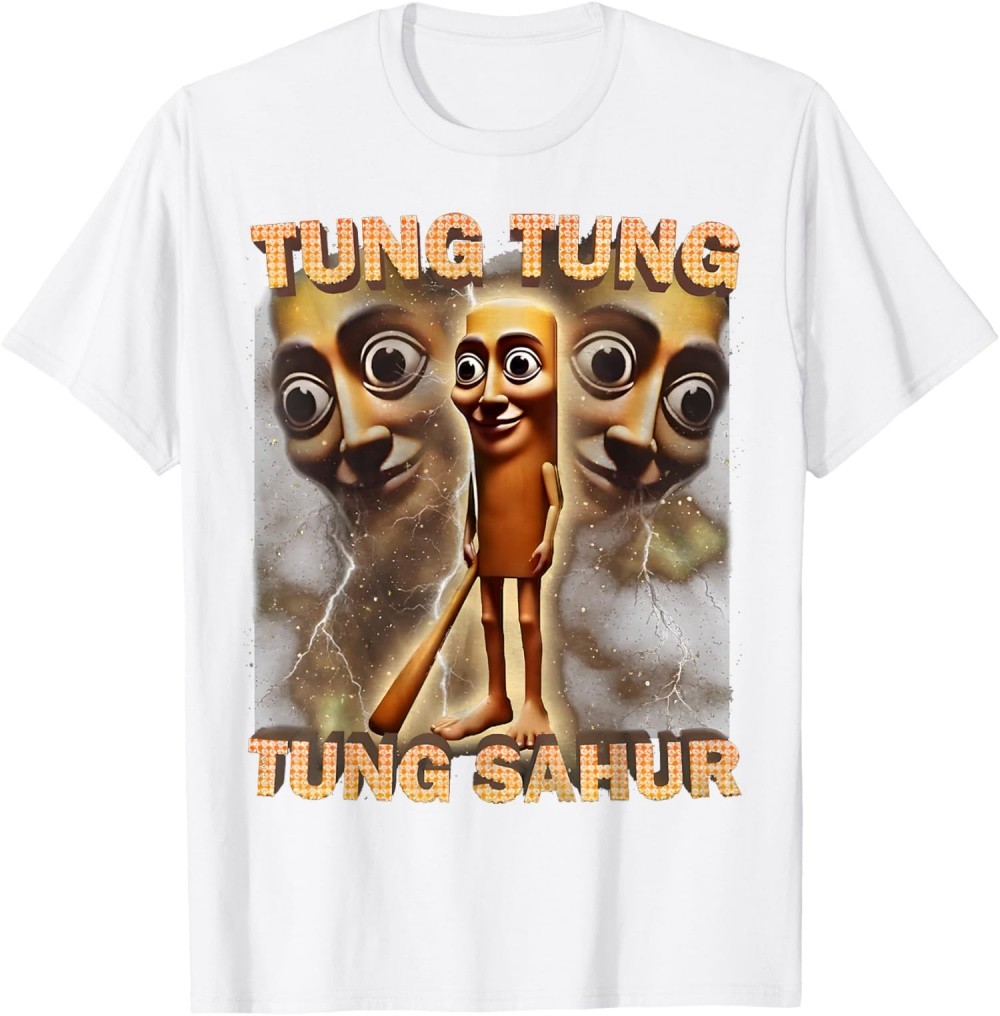Tung Tung Tung Sahur Funny Meme Brainrot Humor Gen Z Unisex T-Shirt