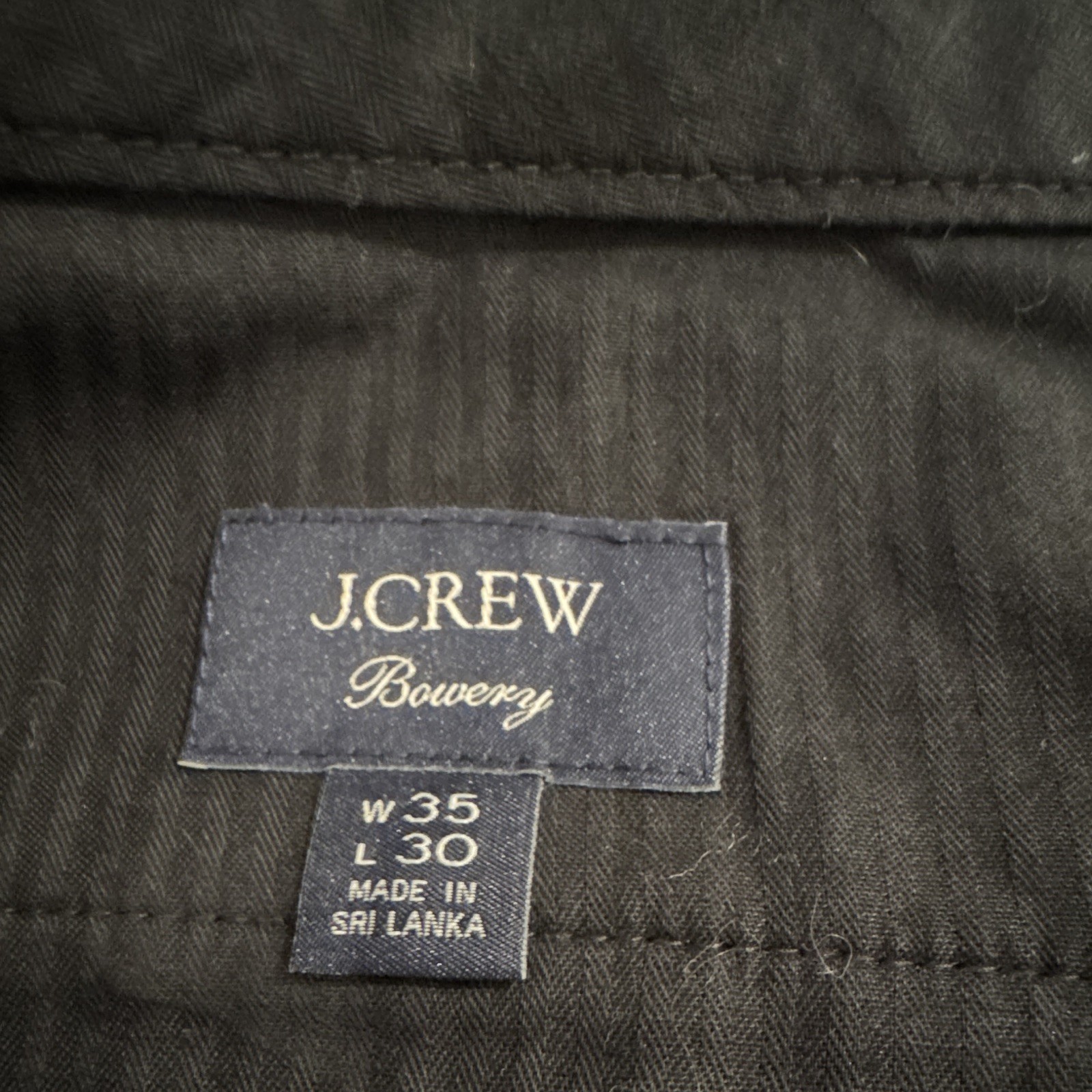 J.CREW Men’s Gray Solid Dress Pants Flat Front Waist 35 Regular Pockets