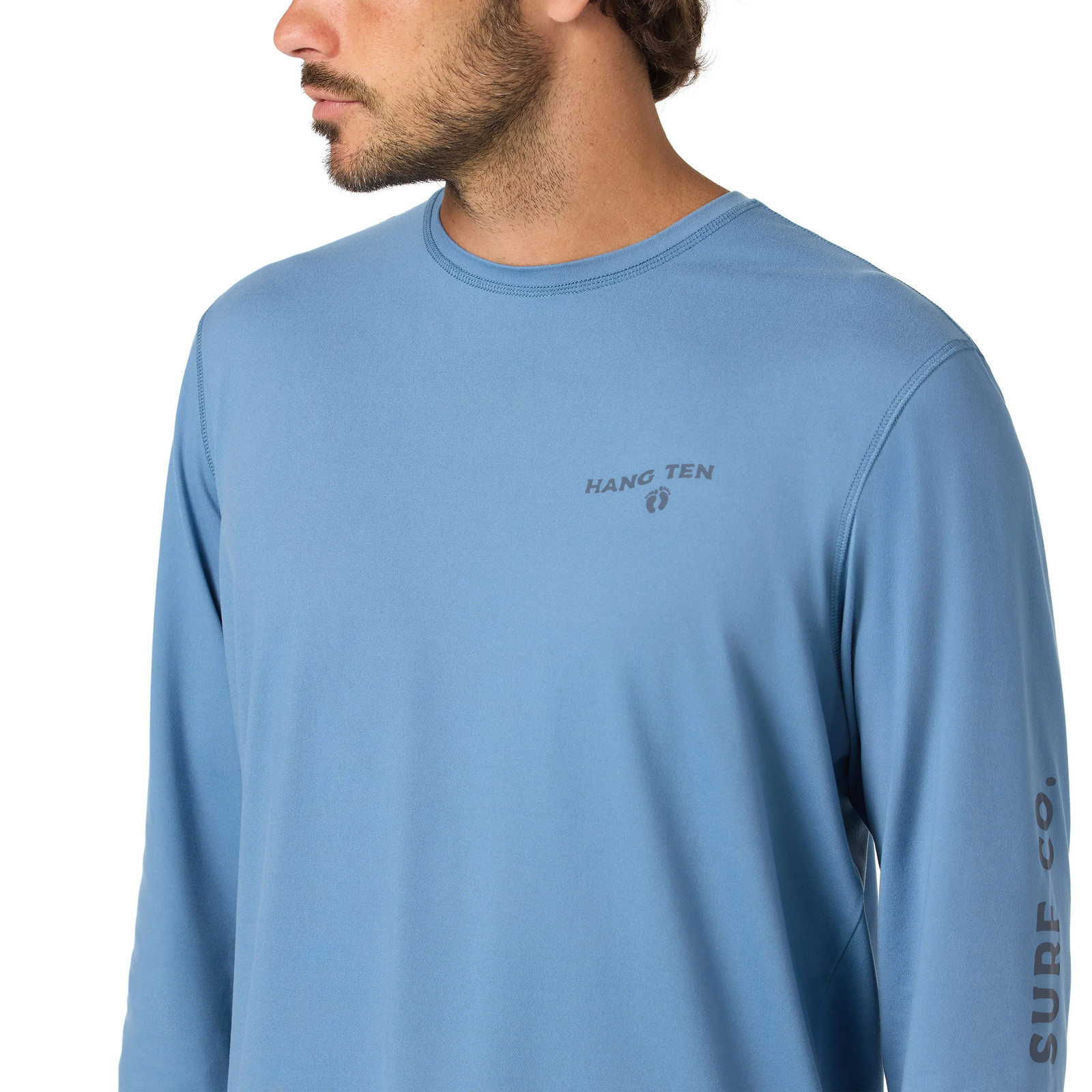 Hang Ten Men’s Long Sleeve Sun Tee Regular Fit Quick Dry UPF 50