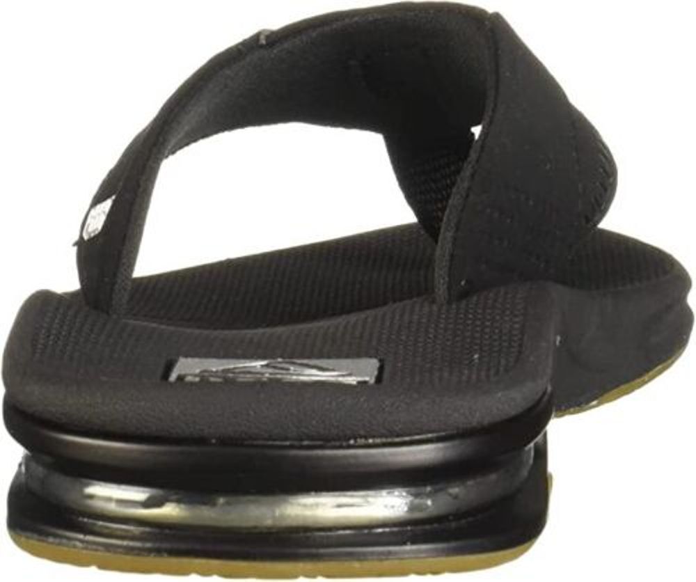 Man Reef Fanning Arch Support Flip Flop Sandal RF2026 Black Silver Brand New