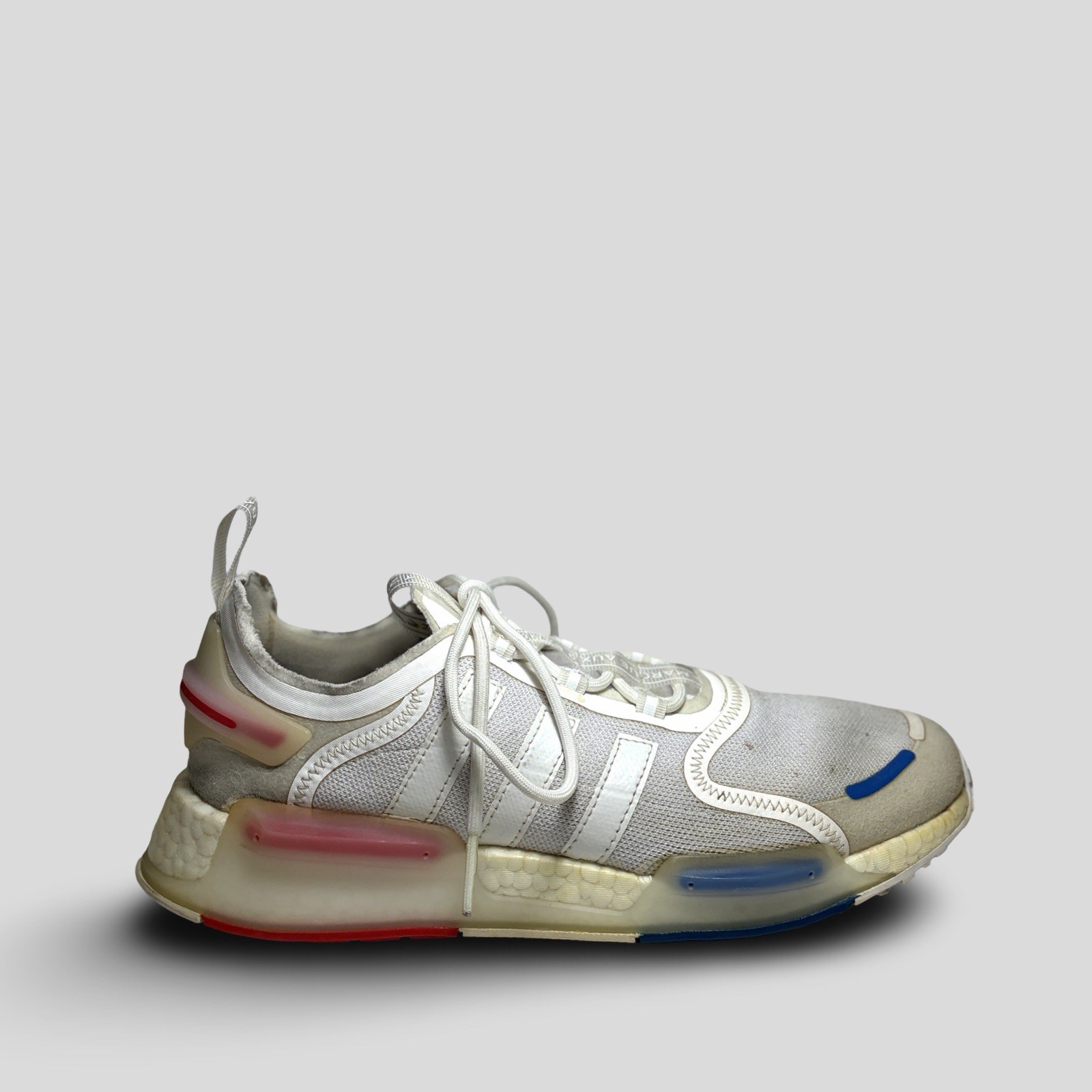 Adidas NMD V3 OG Mens Size 9.5 White/Blue/Red Casual Lifestyle Sneakers