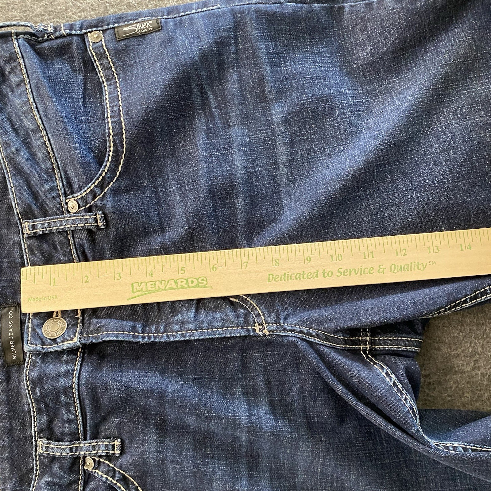 Silver Jeans Women’s Size 18 38×31 Dark Blue Suki Slim Boot Stretch Denim