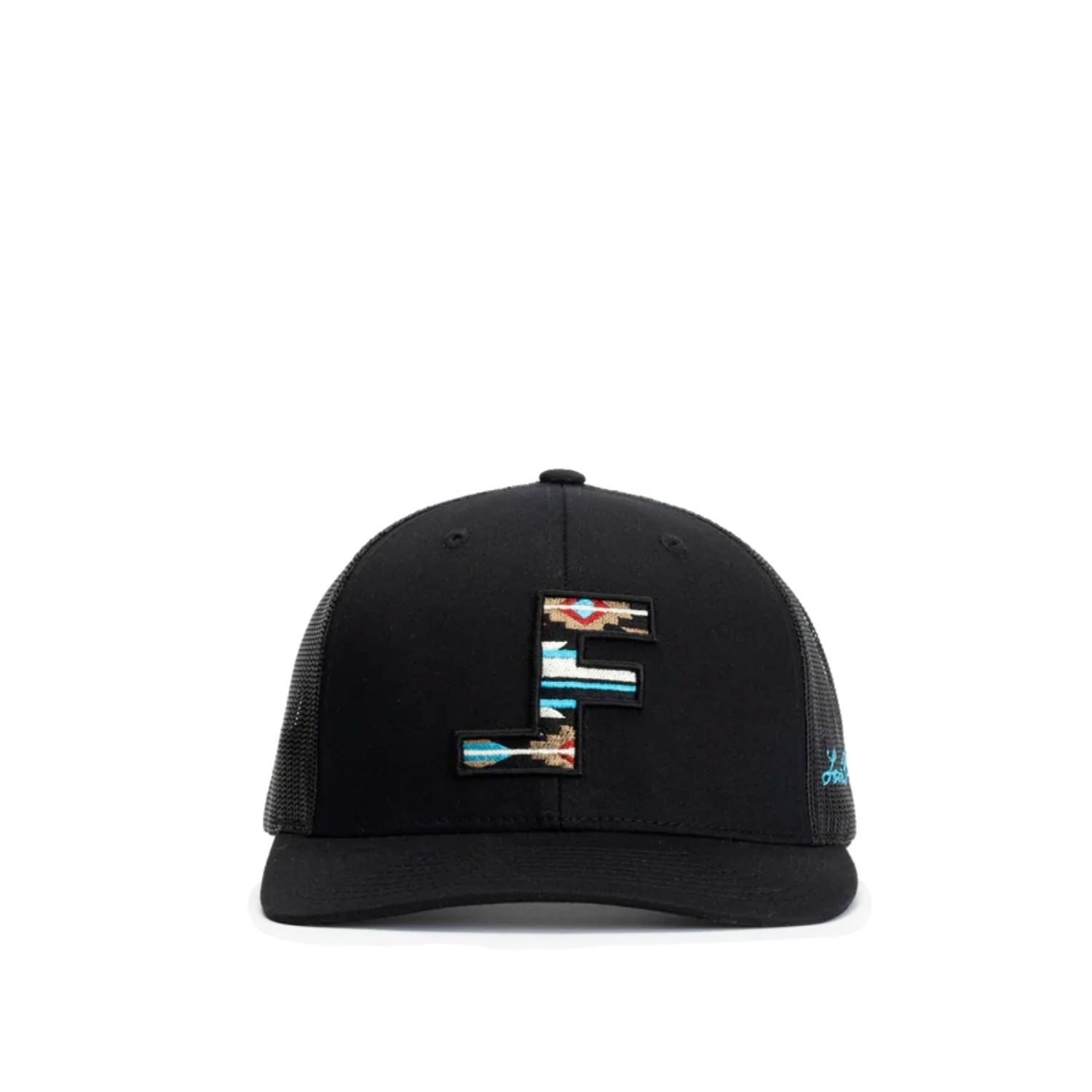 Lane Frost Aztec 3D Logo Adjustable Snap Back Baseball Cap, Black Hat