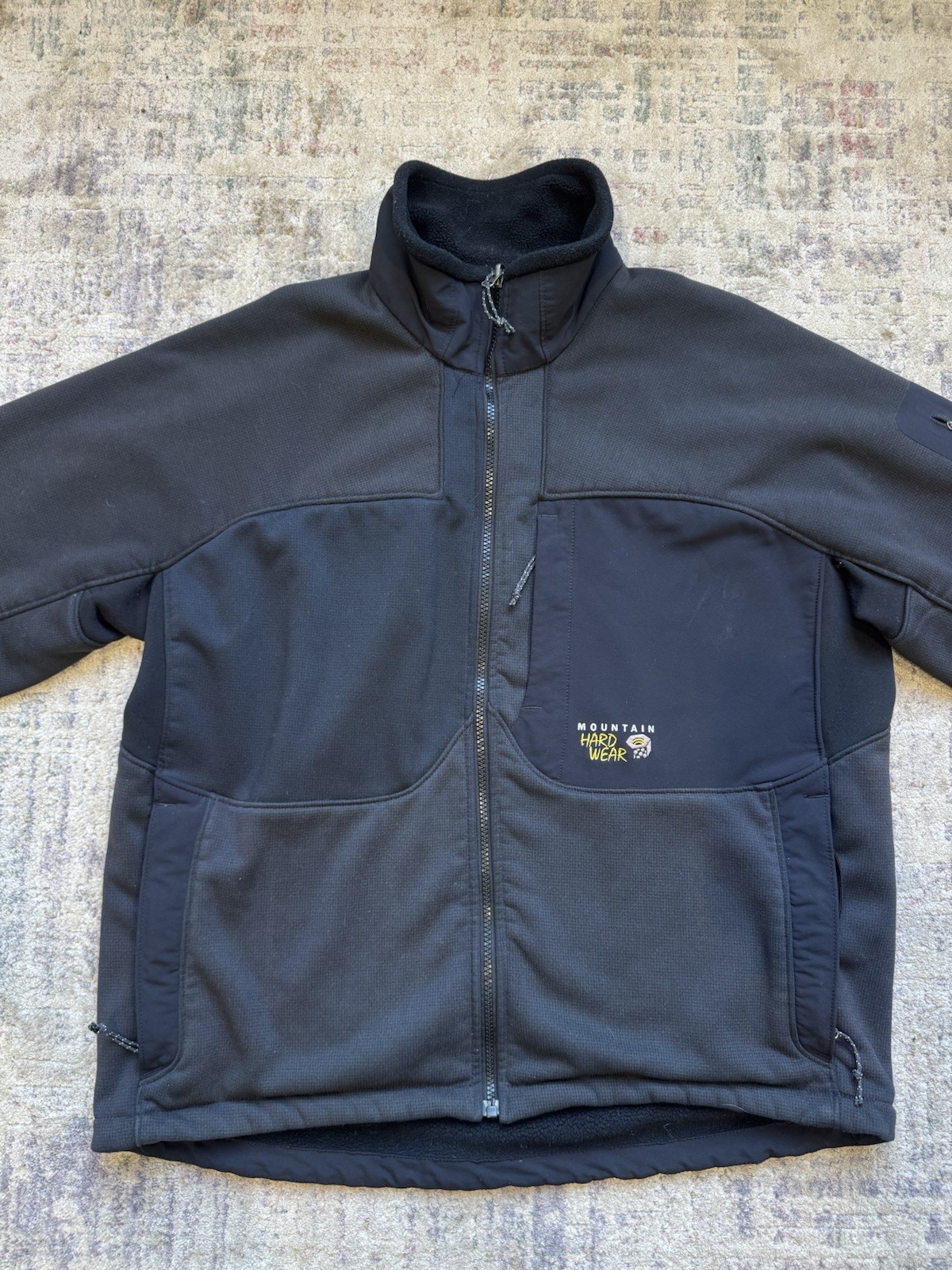 Vintage Mountain Hardwear Jacket Mens Size XL Gray Soft Shell Pockets USA Made