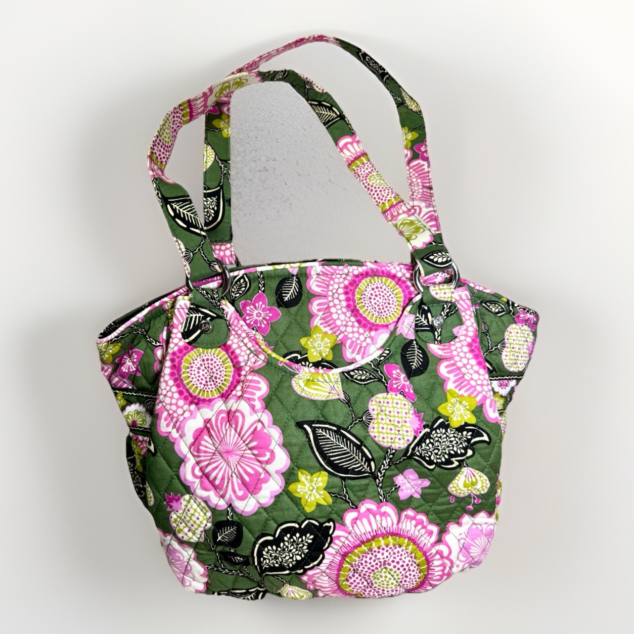 NWOTS Vera Bradley Olivia Pink Curved Top Tote w Double Handles Cottage Core