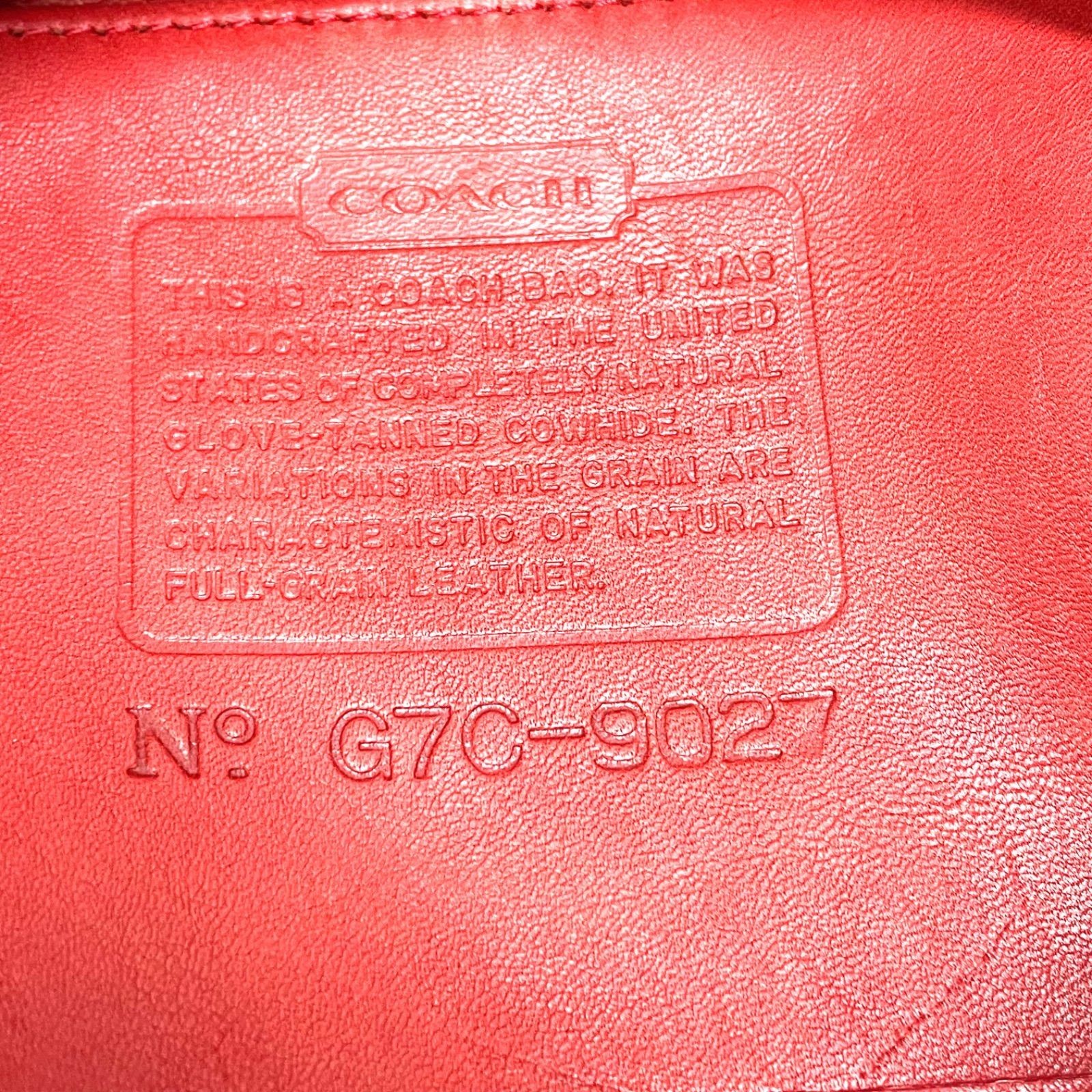 COACH 9027 Vintage Ergo Hobo Mini Hand Shoulder Crossbody bag Red Leather Woman