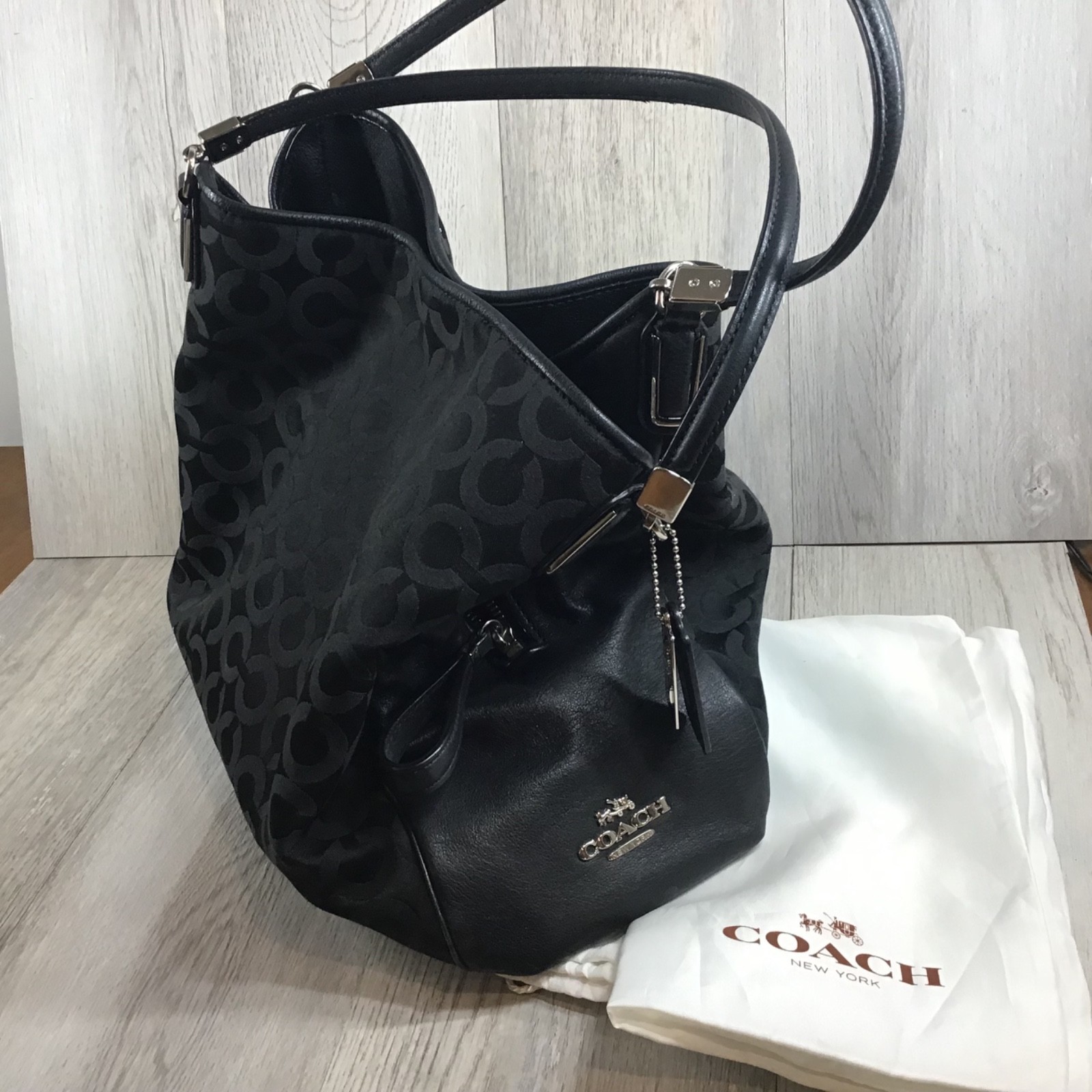 COACH Madison Phoebe Signature Collection 3 Compartment Hobo Shoulder Bag Purse