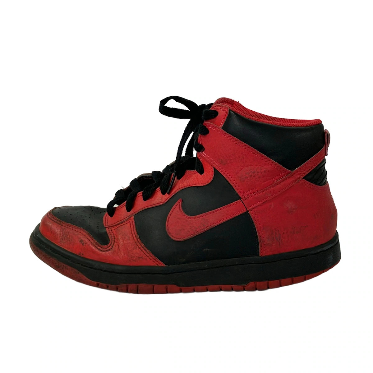 NIKE Dunk High Unclear Red Black Leather Synthetic Leather – Men’s Sneakers