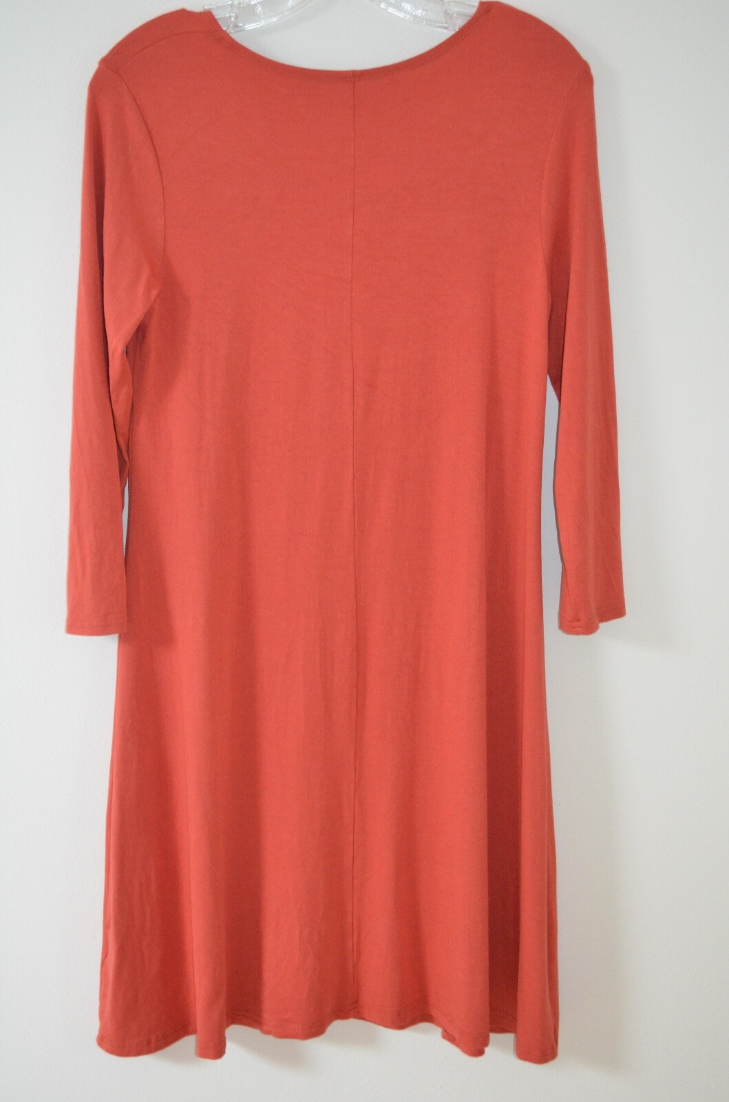 Garnet Hill Burnt Orange Scoop Neck 95% Viscose/5% Spandex Swing Dress Size XS