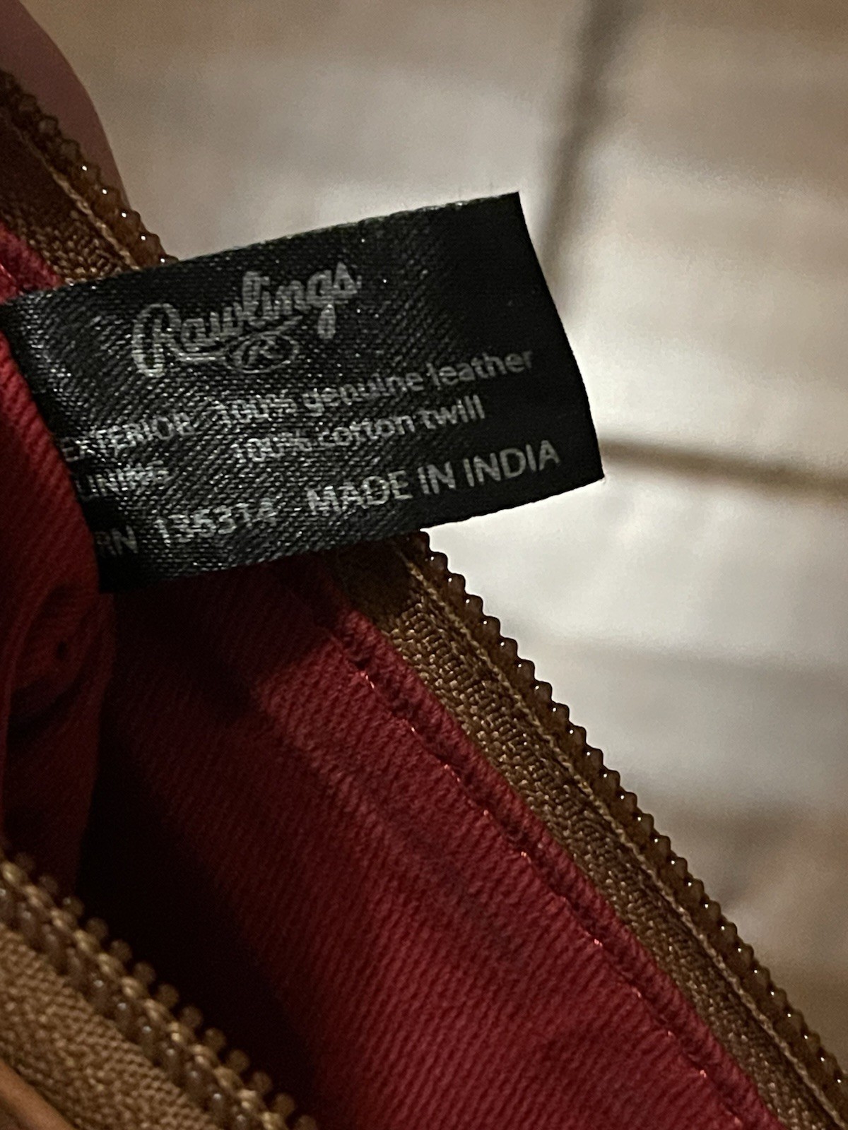 Rawlings Baseball Stitched Leather Double Play Wristlet Mini Bag Purse – 8.5″x5″