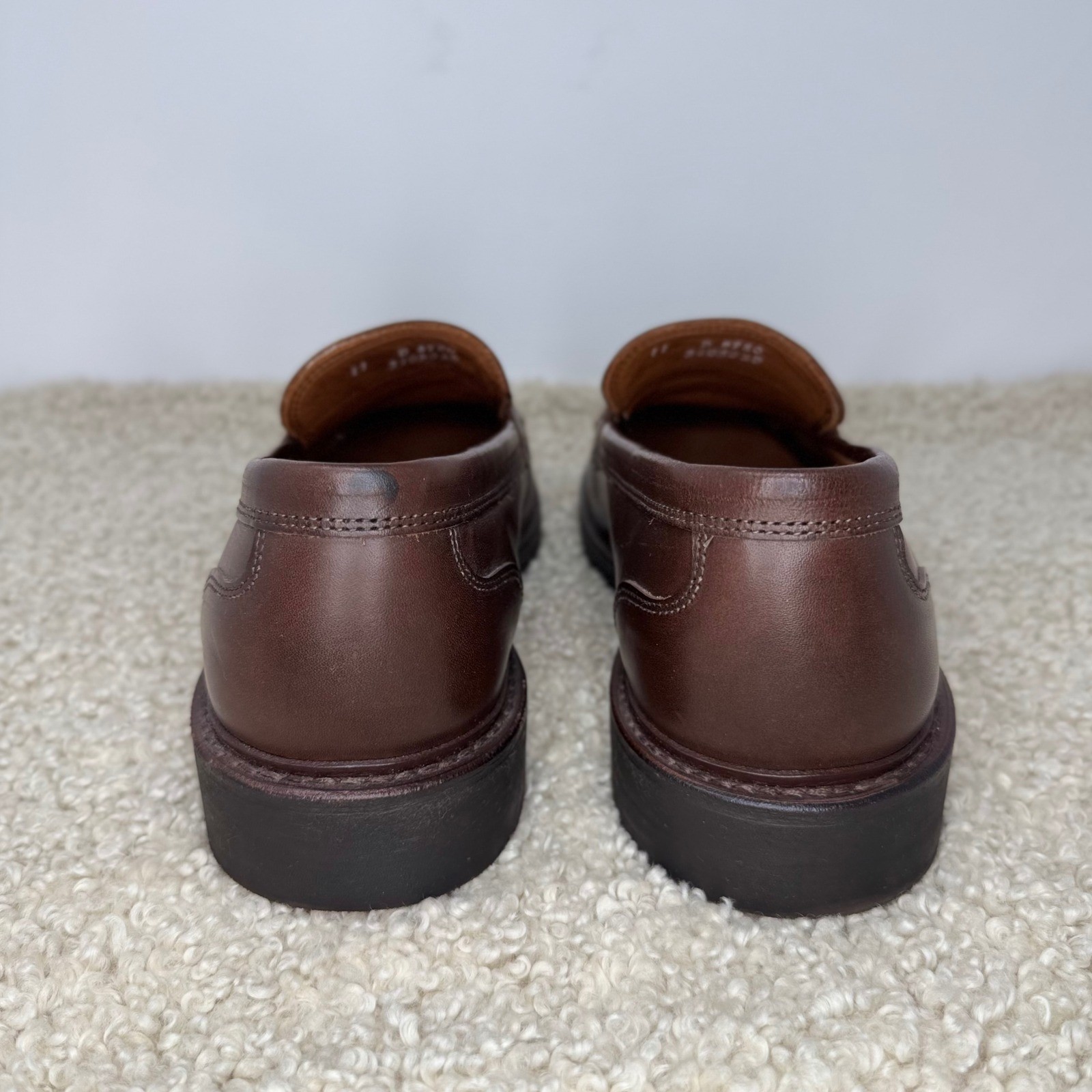 Allen Edmonds Denali Slip On Penny Loafers Men 11 D Dark Brown Leather