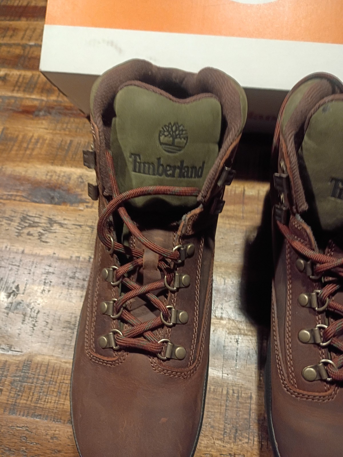 Mens Timberland Euro Hiker Mid Dk Brown Waterproof Prem Leath Hiking Boots Sz 13
