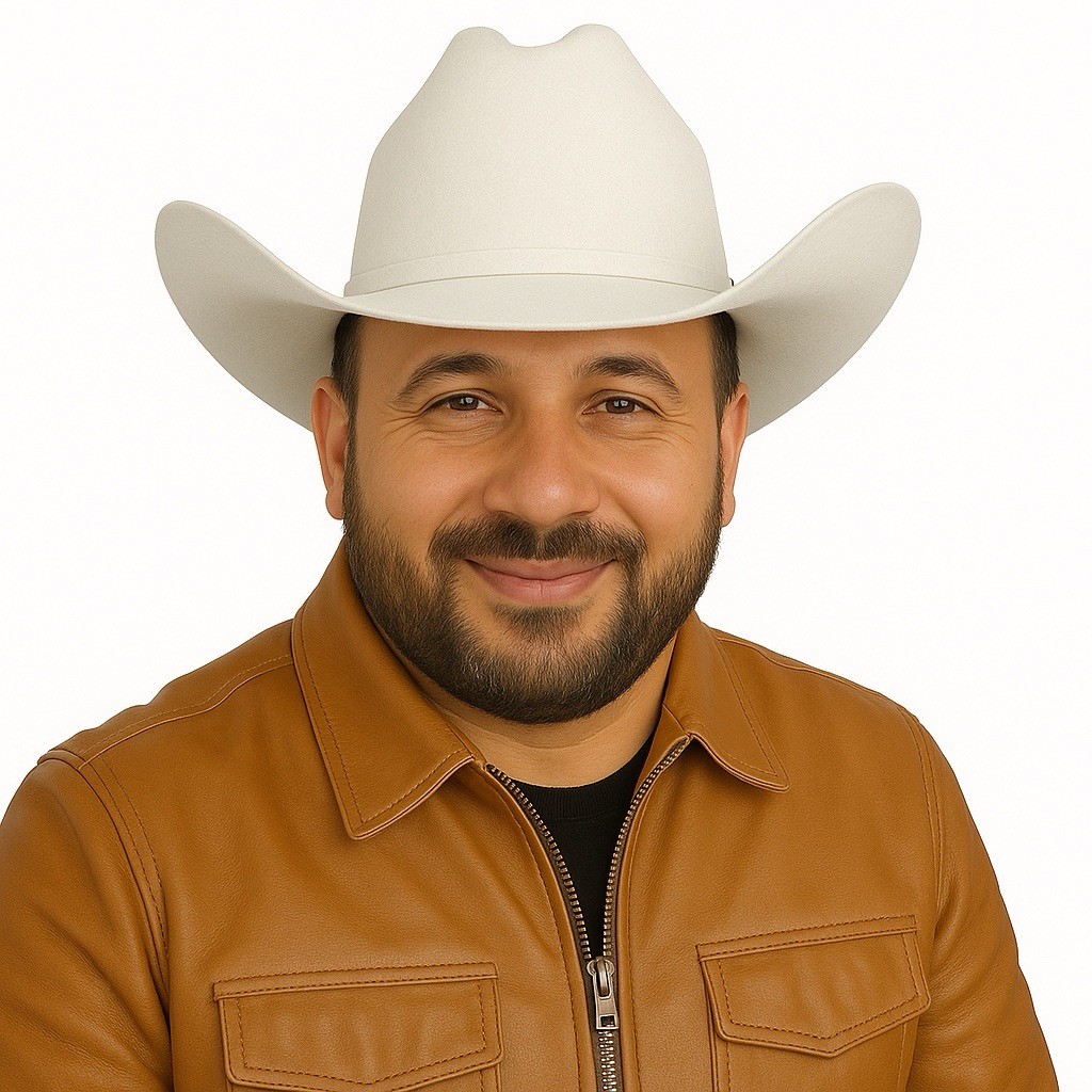 Men’s 100X Western Cowboy Felt Hat Tejana GenuineWool Vaquera Estilo Taco- White