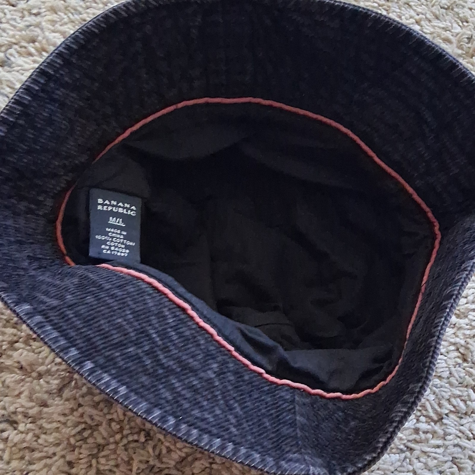 banana republicNavy Solid Corduroy Bucket Hat Casual
