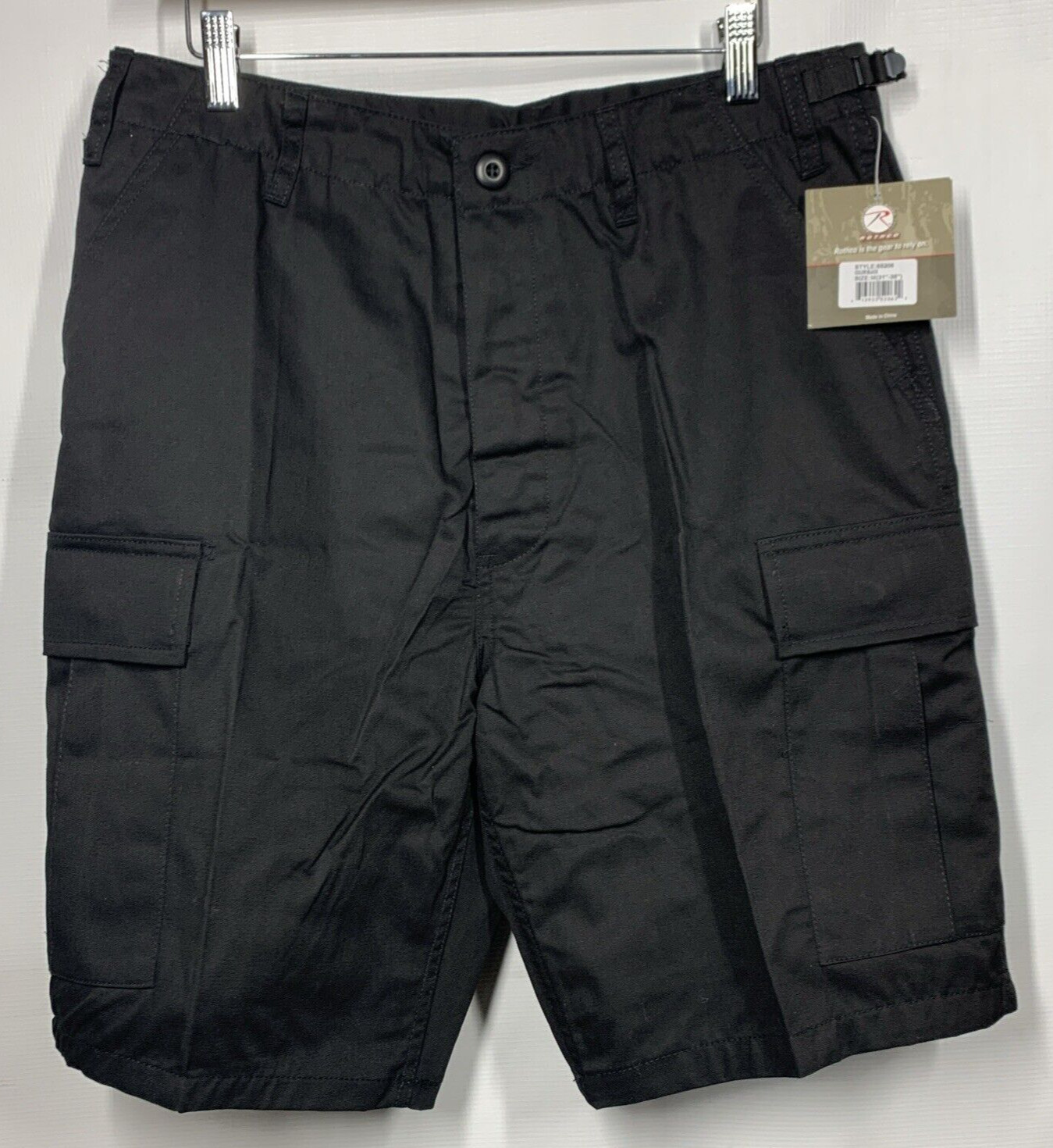 Rothco 65206 Black Military Bdu Shorts Gargo Army Swat M (31”-35”) with Pocket