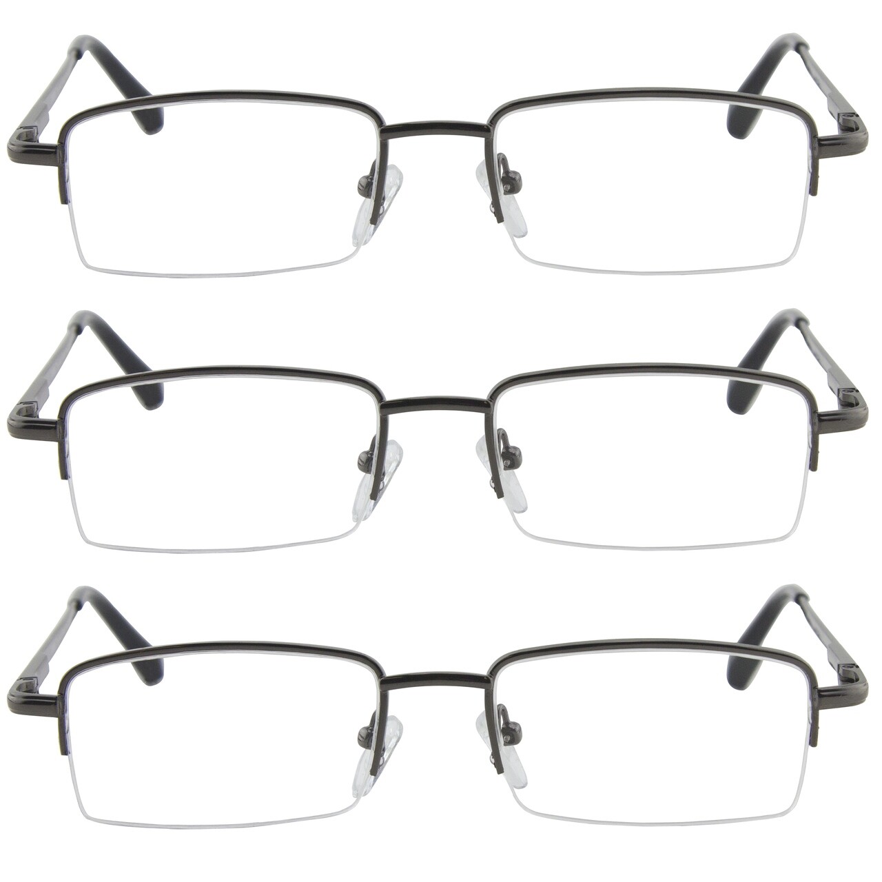 NEW Newton Reading Glasses | 3 Pack Readers Gunmetal |180 Day Guarantee