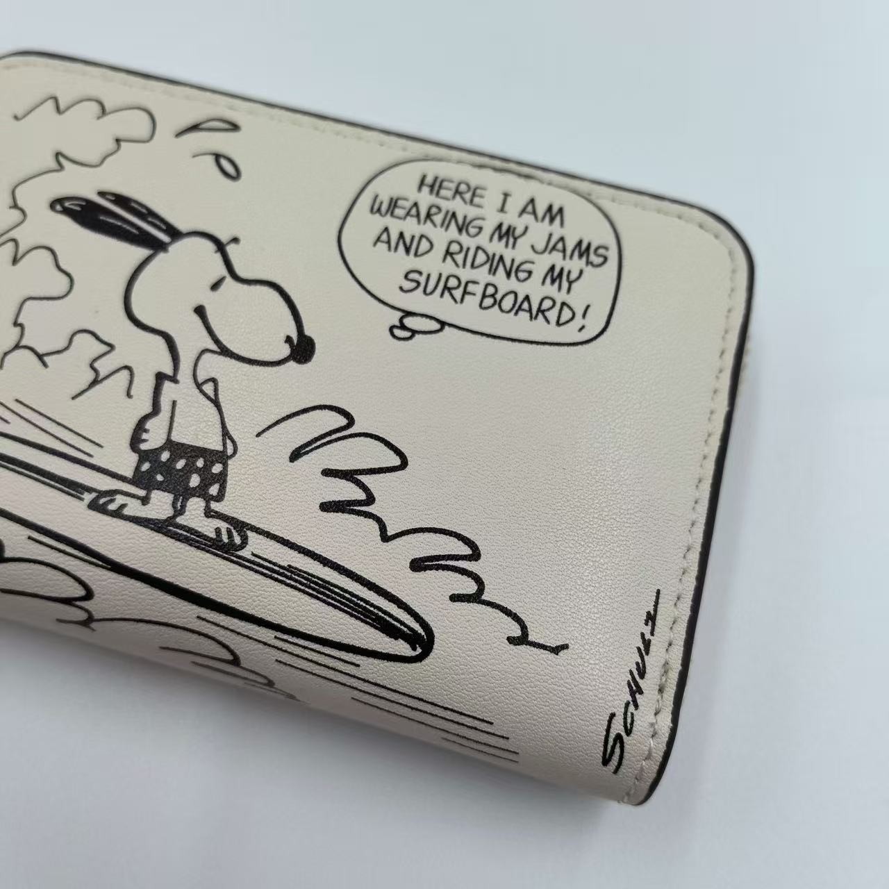 Coach X Peanuts Snap Wallet In Signature Canvas With Snoopy Print CCB18