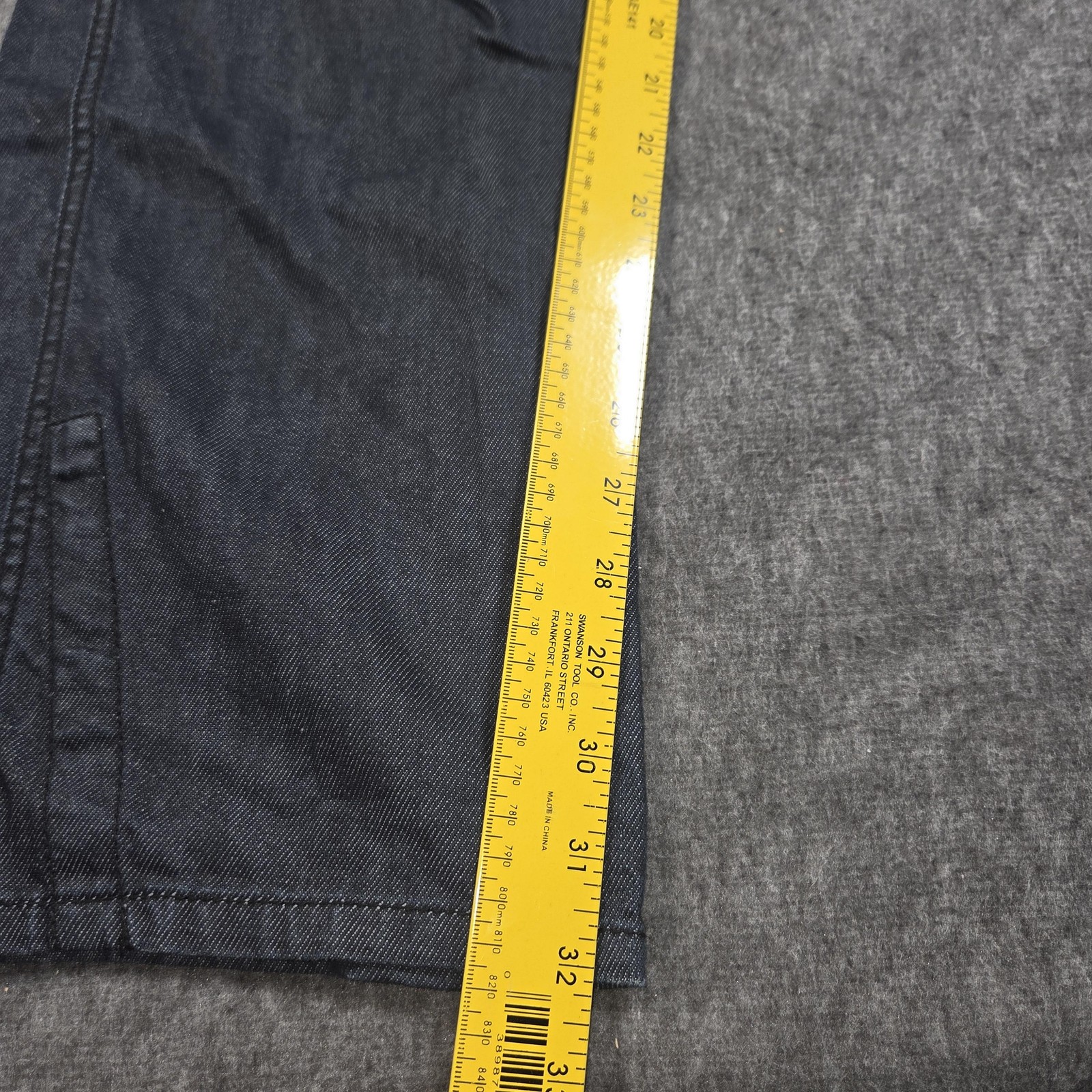 G-Star RAW Jeans Mens 36×32 Blue 3301 Straight Denim Belted Pockets Dark Wash