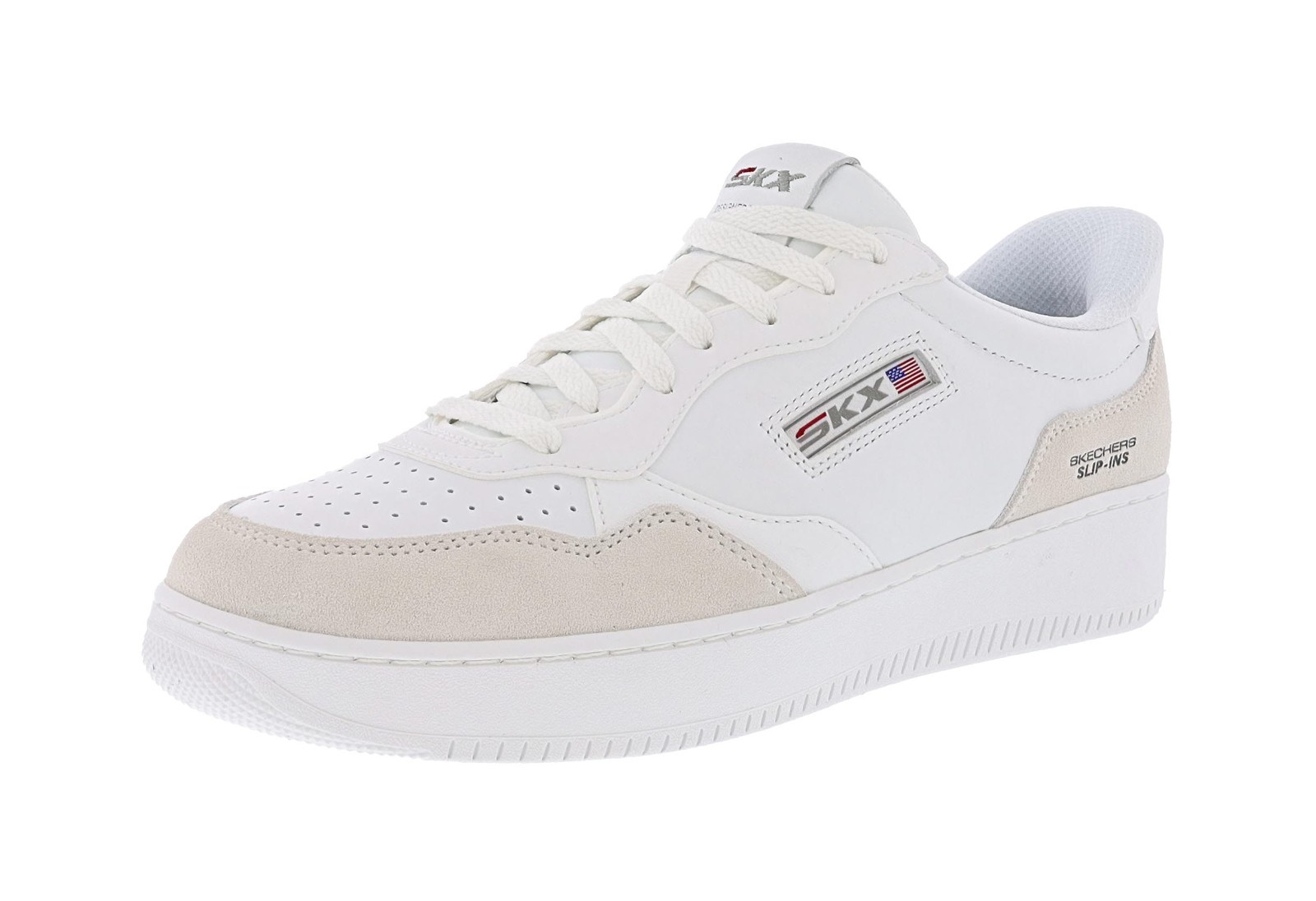 SKECHERS MEN’S SLIP-INS: SPORT COURT 2.0- KONOR 254025W/WHT WIDE WIDTH SNEAKERS
