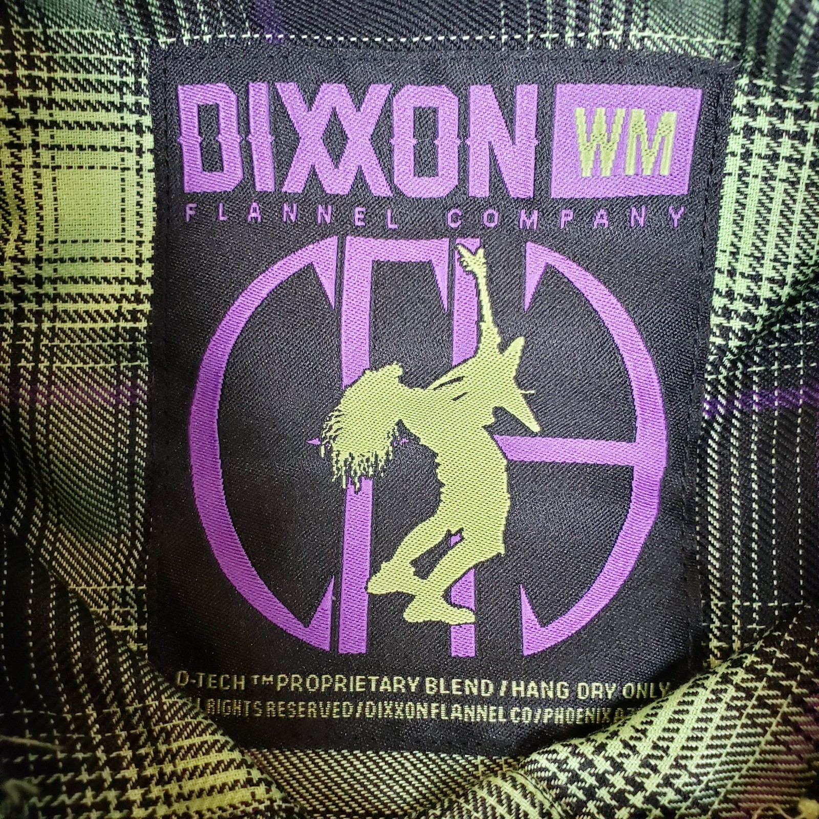 NWT Women’s Medium Dixxon Dimebag Darrell Women’s Glow In The Dark Flannel Shirt