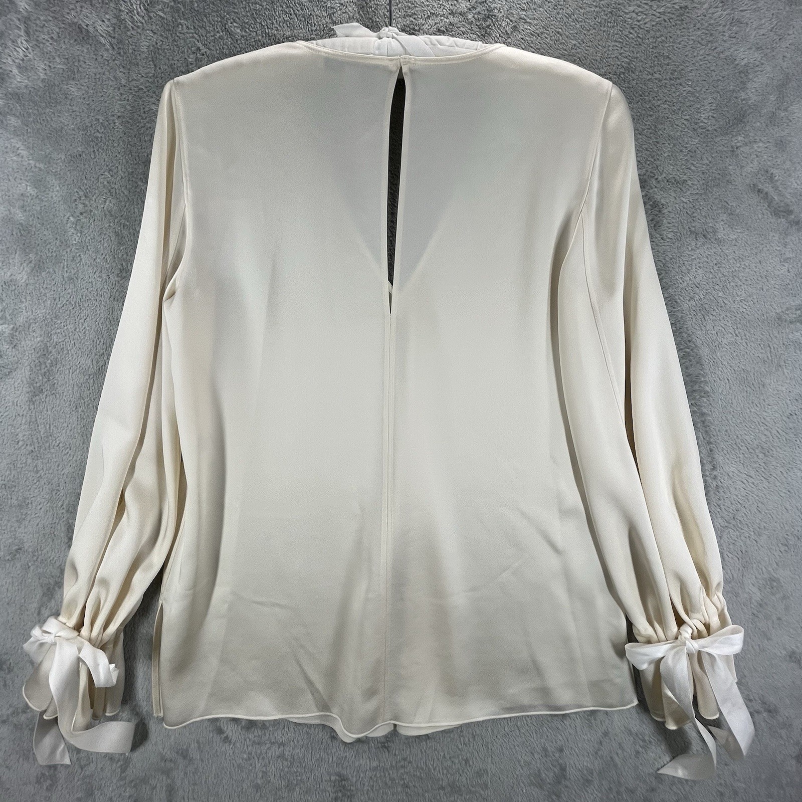 Elizabeth James Top Womens M Ivory Adalina Long Sleeve Wedding Cocktail Party