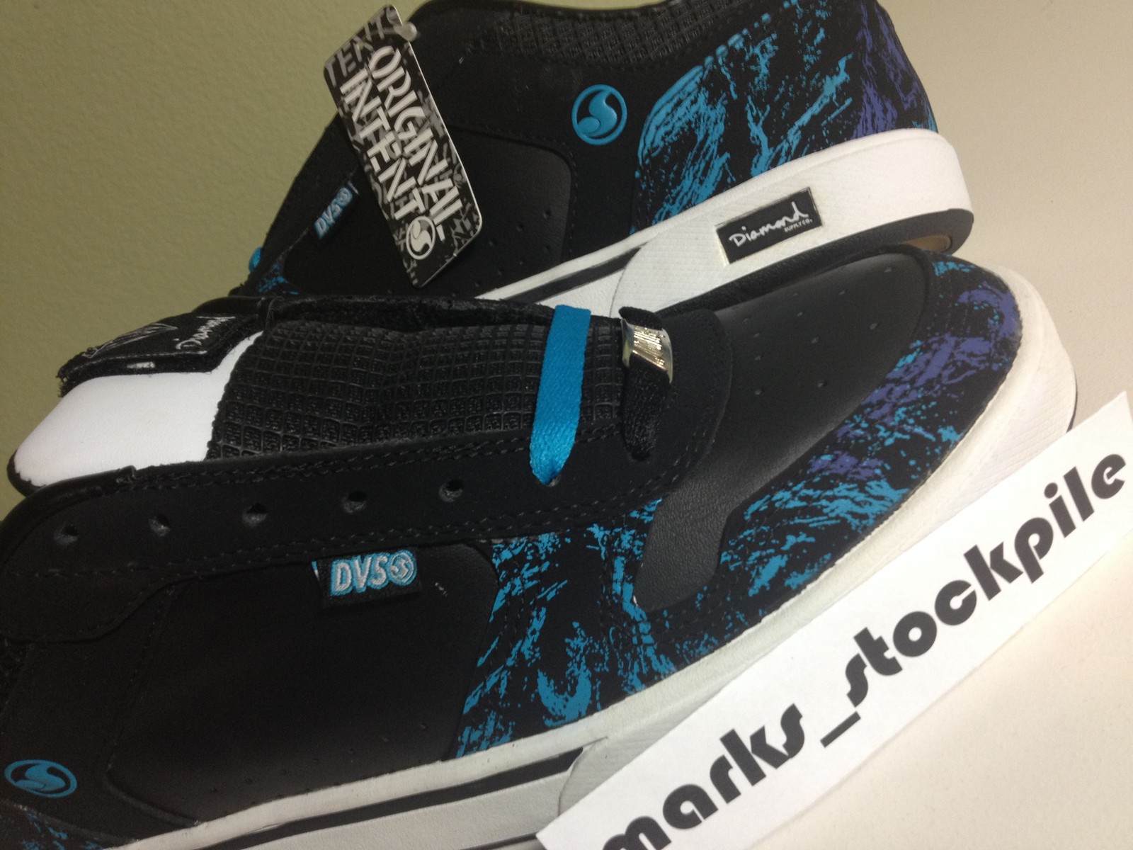 2007 DIAMOND SUPPLY CO X DVS ORIGINAL INTENT 10.5 DS NIB BLACK TURQUOISE