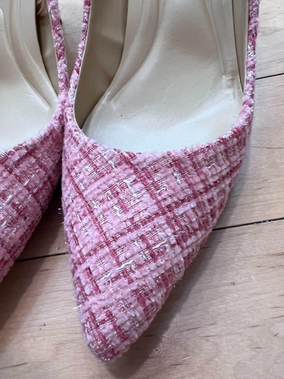 Charles by Charles David Maxx Pink Tweed Pointed Toe Stiletto Pumps Women’s 7M