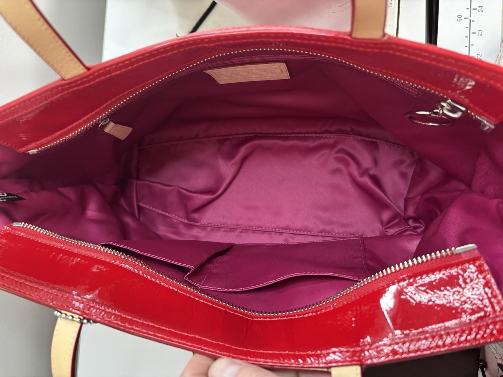 Coach Poppy Cherry Tote