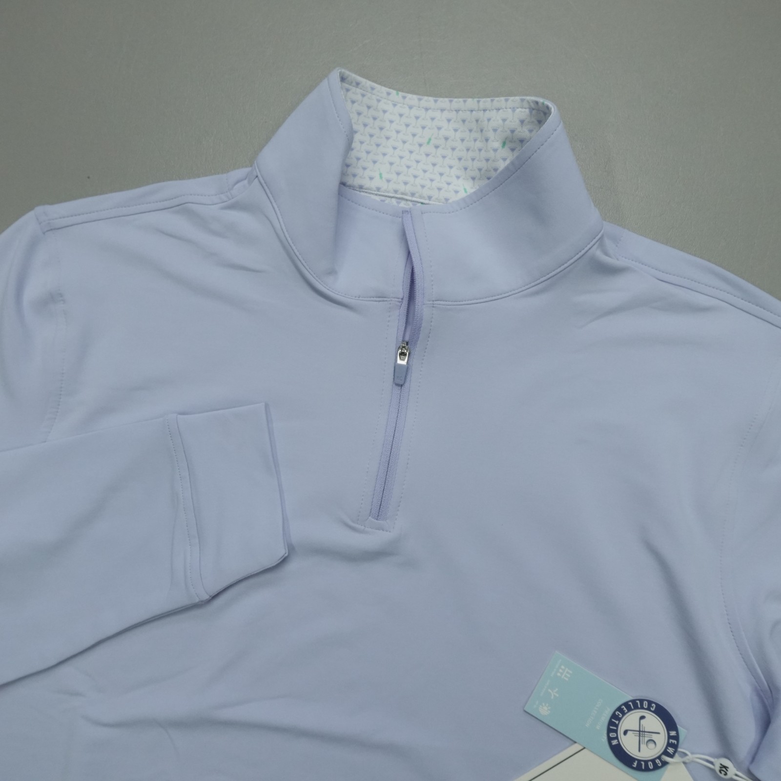 Kenneth Cole Golf Performance 1/4 Zip Pullover Stretch Wicking Baby Lavender