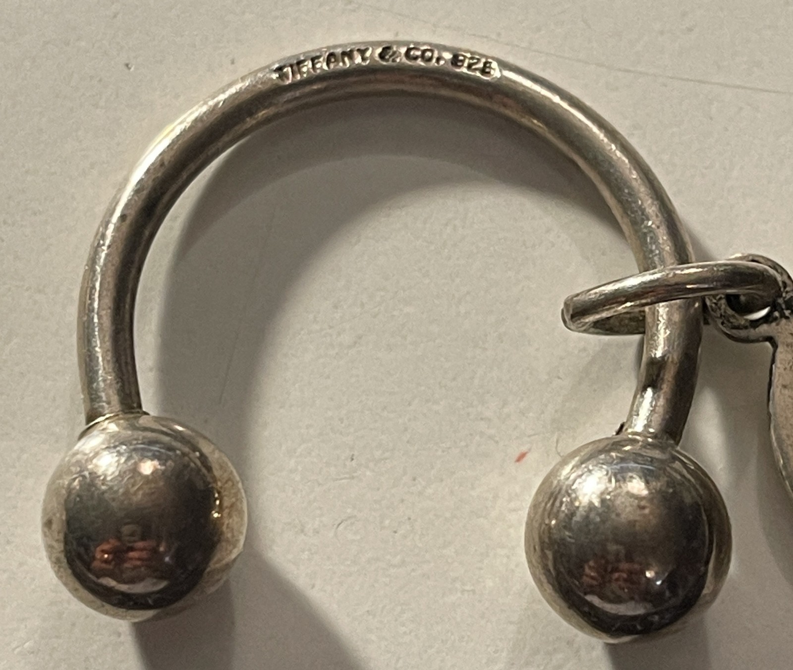 1999 TIFFANY & CO “1ST PLACE” HORSESHOE KEY CHAIN .925 STERLING SILVER 10+ GRAMS