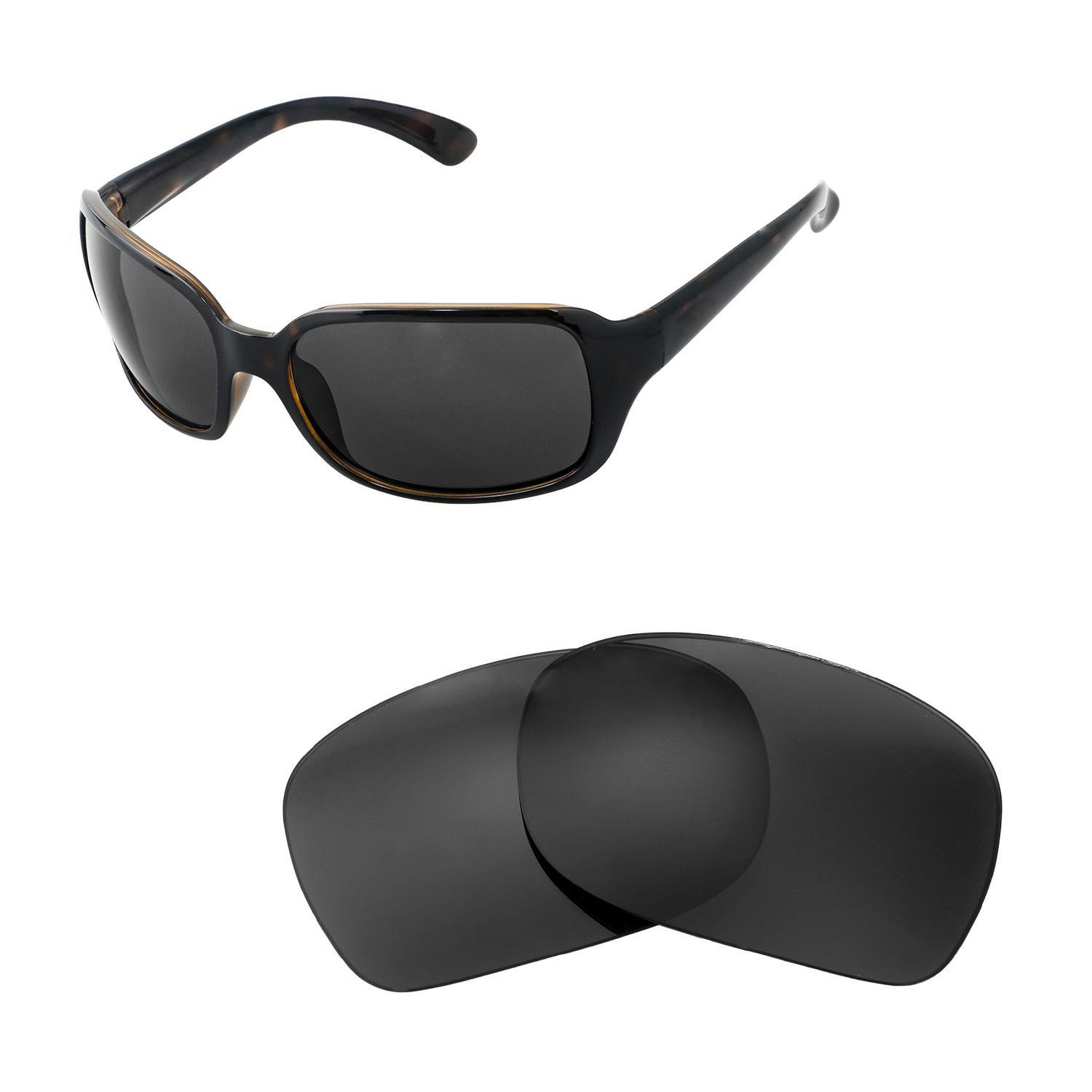 Walleva Black Polarized Replacement Lenses For Ray-Ban RB4068 60mm Sunglasses