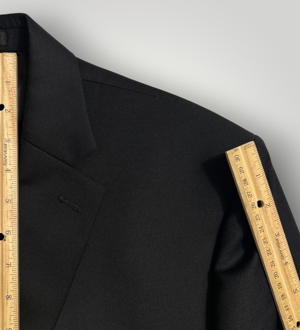 MICHAEL KORS Mens Two Piece Suit – 44R Blazer Jacket/38WX30 Pants Black Wool