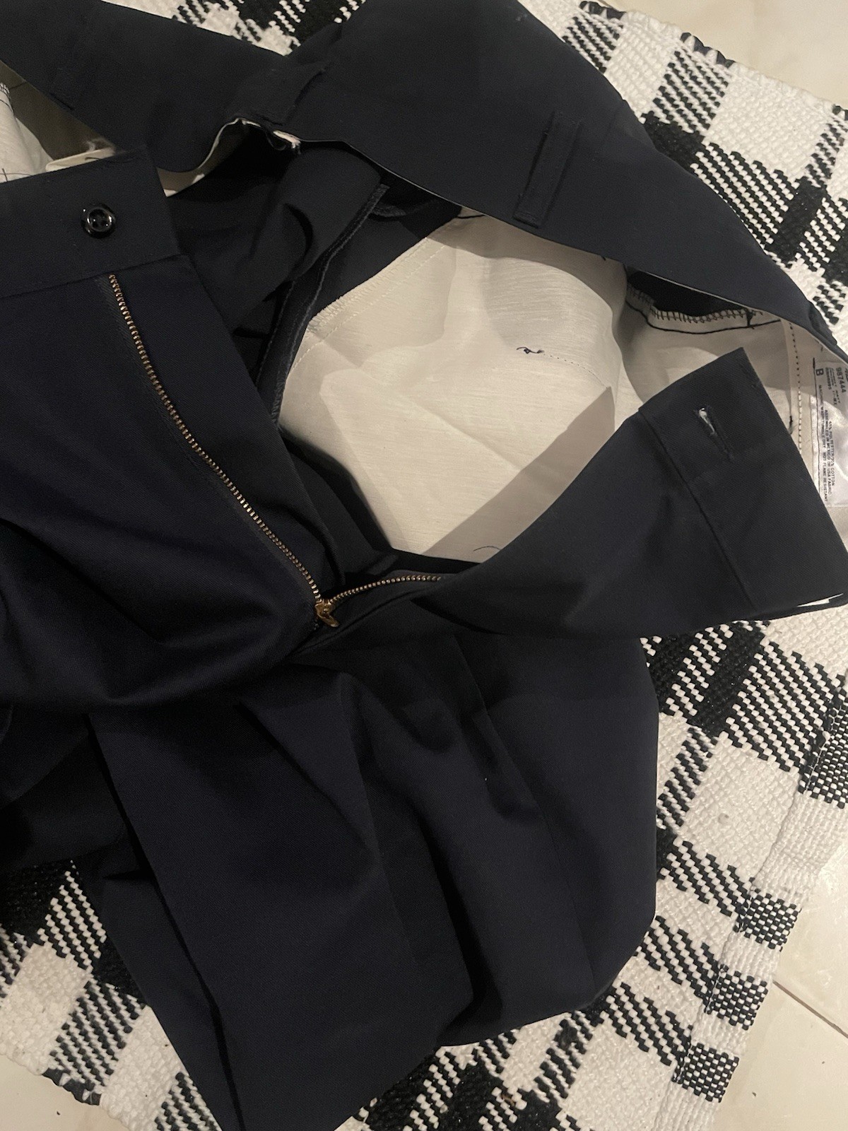 Aramark Men’s Work Pants Size 42×34 Navy Blue Durable Uniform Slacks