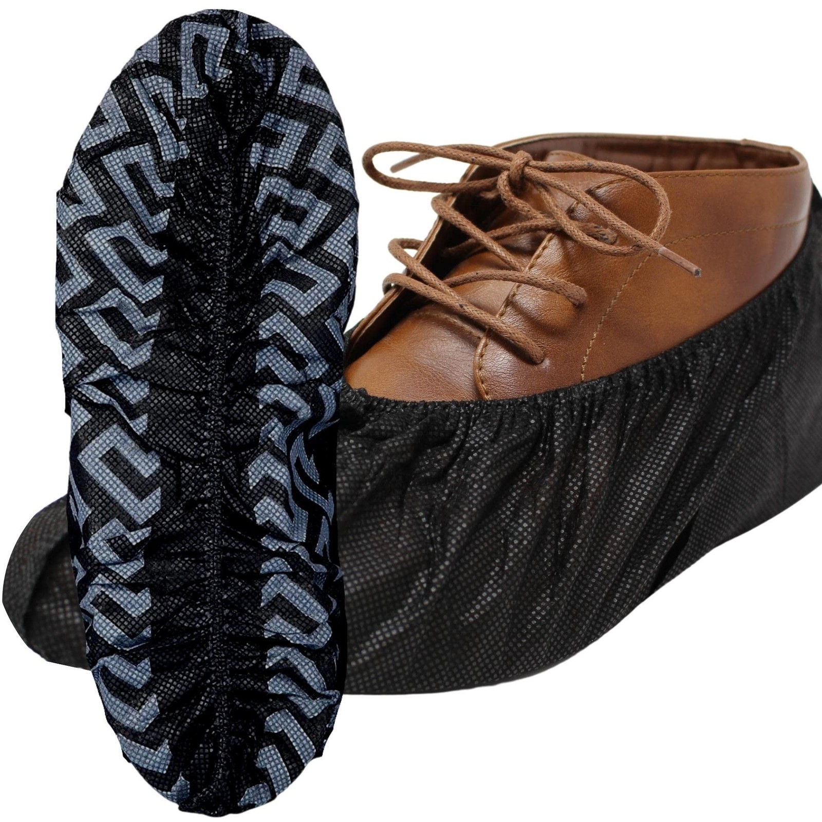 Shoe Covers – 100 Pack, X Large, Extra Thick With Non Skid Soles, Professiona…