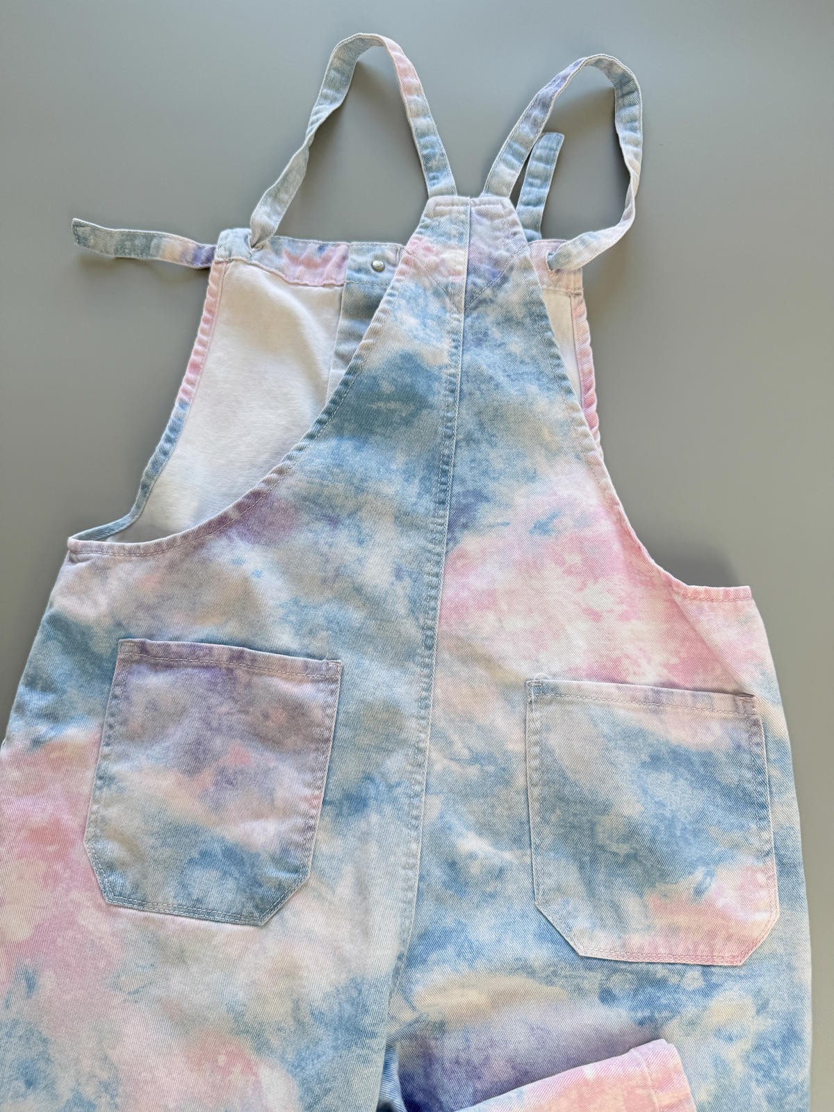 Tie Dye Overalls M, Pastel Denim Overalls, Y2K Overalls, Vintage Dungarees