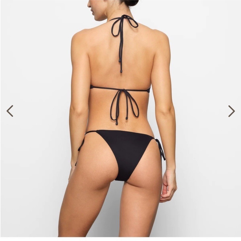 Skims lace up halter monokini onyx one piece swimsuit Large