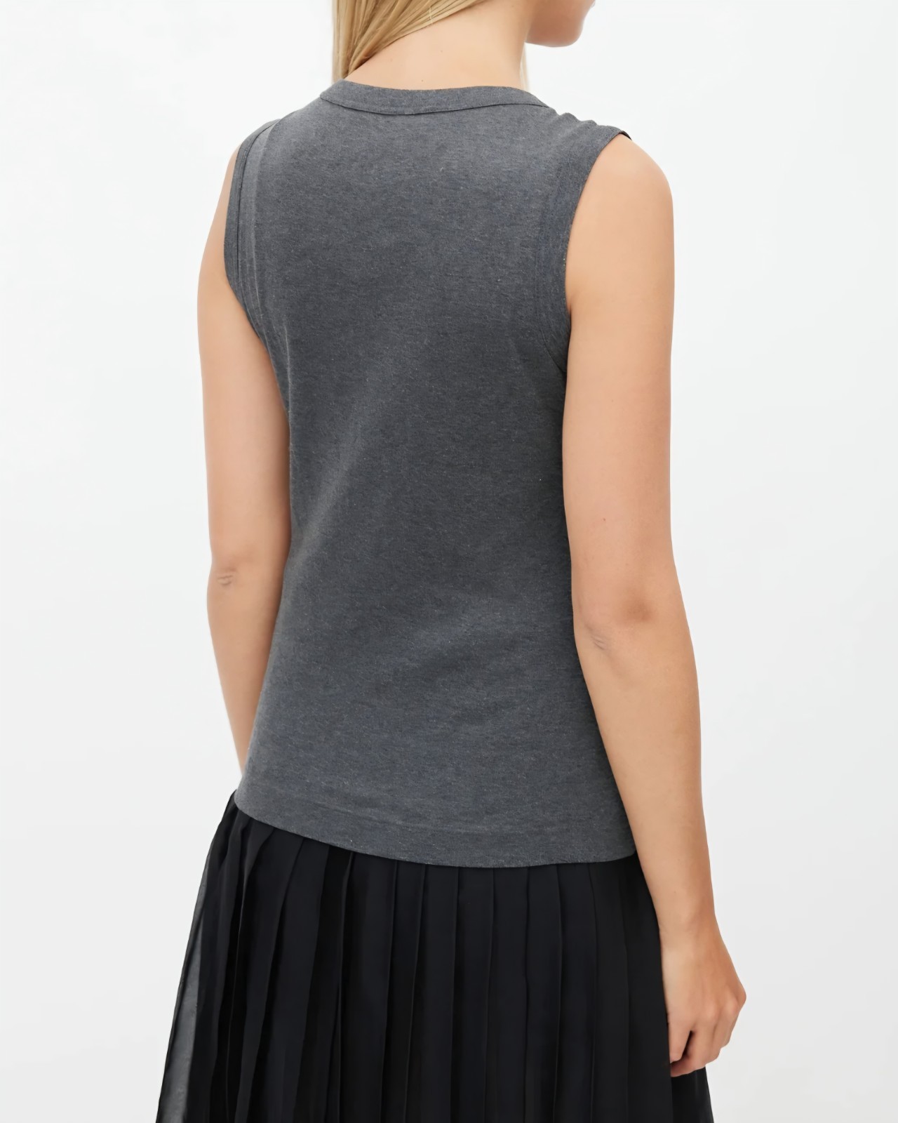 Dolce & Gabbana D&G Grey Cotton Silk Bustier Top IT 44 US M