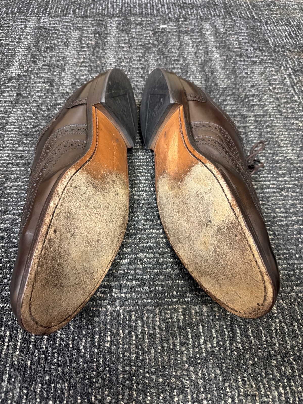 RARE Allen Edmonds McAllister Dark Brown Balmoral Wingtip Brogue Lace-Up Oxfords