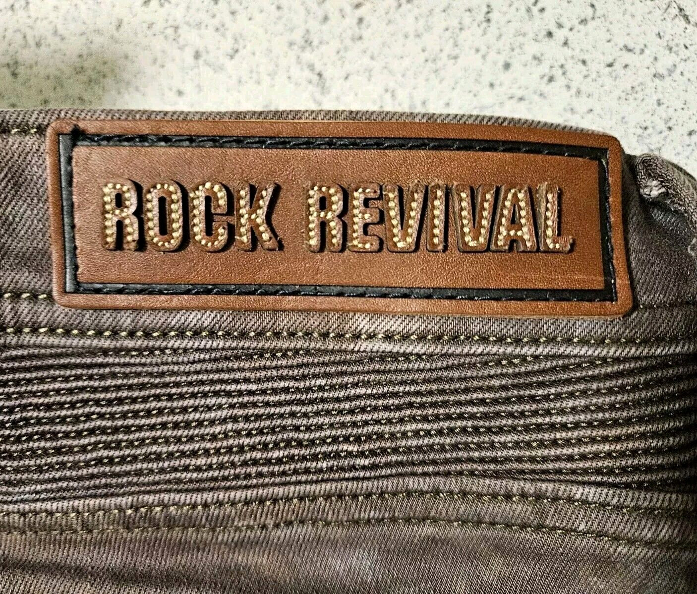 Rock Revival Daviday Moto Acid Wash Tie Dye Jeans Denim Men’s Size 36 x 31 NEW