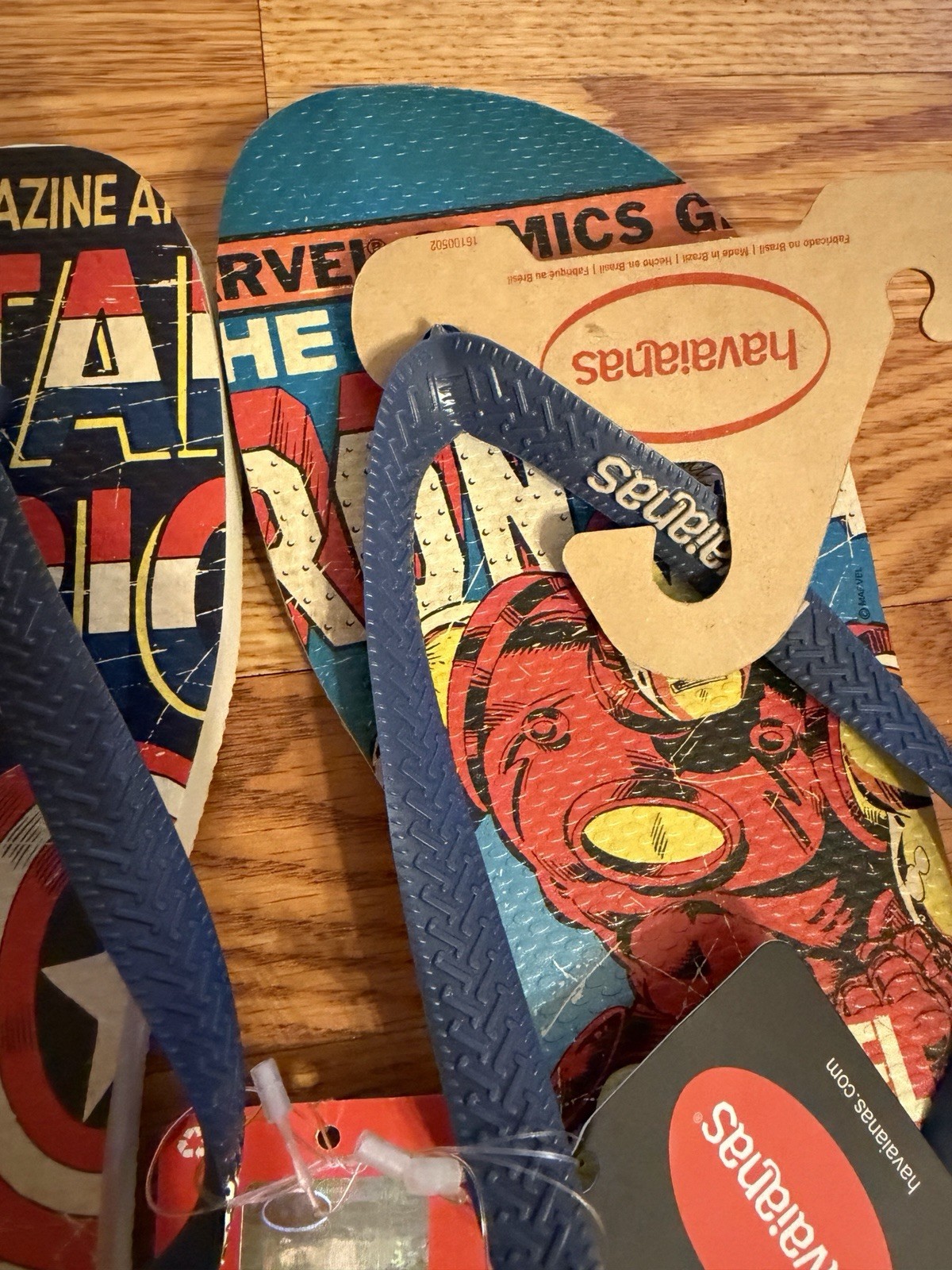 Havaianas Marvel Flip Flops NEW Captain America Iron Man Size Men’s US 11/12