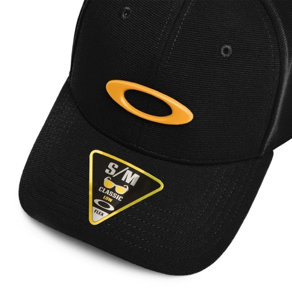 Oakley Unisex Adult TINCAN Cap Hat, Blackout/Pure Gold, Small-Medium US