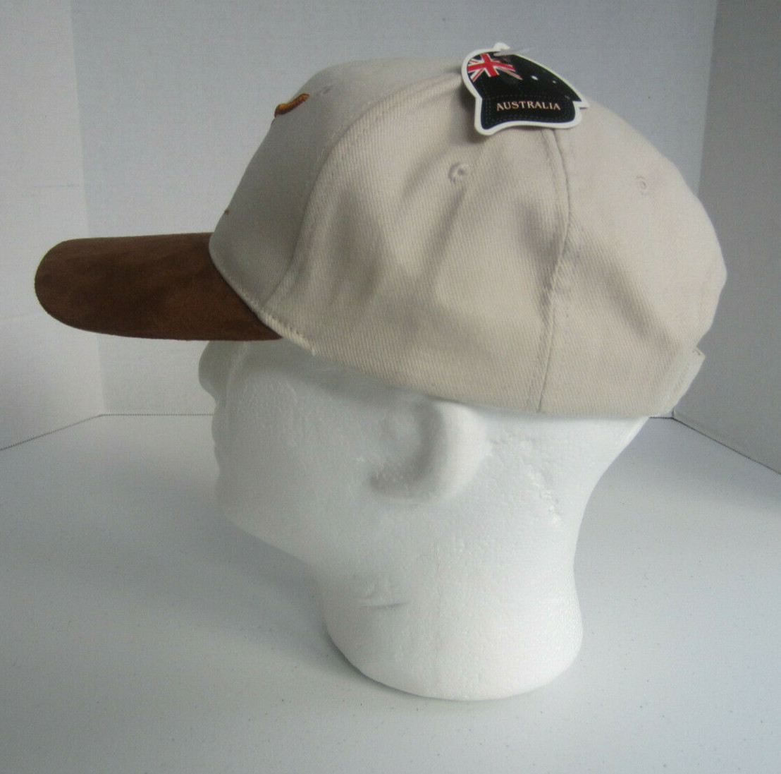 Australia Two-Toned Adjustable Baseball Cap w/ Embroidered Kangaroo NWT