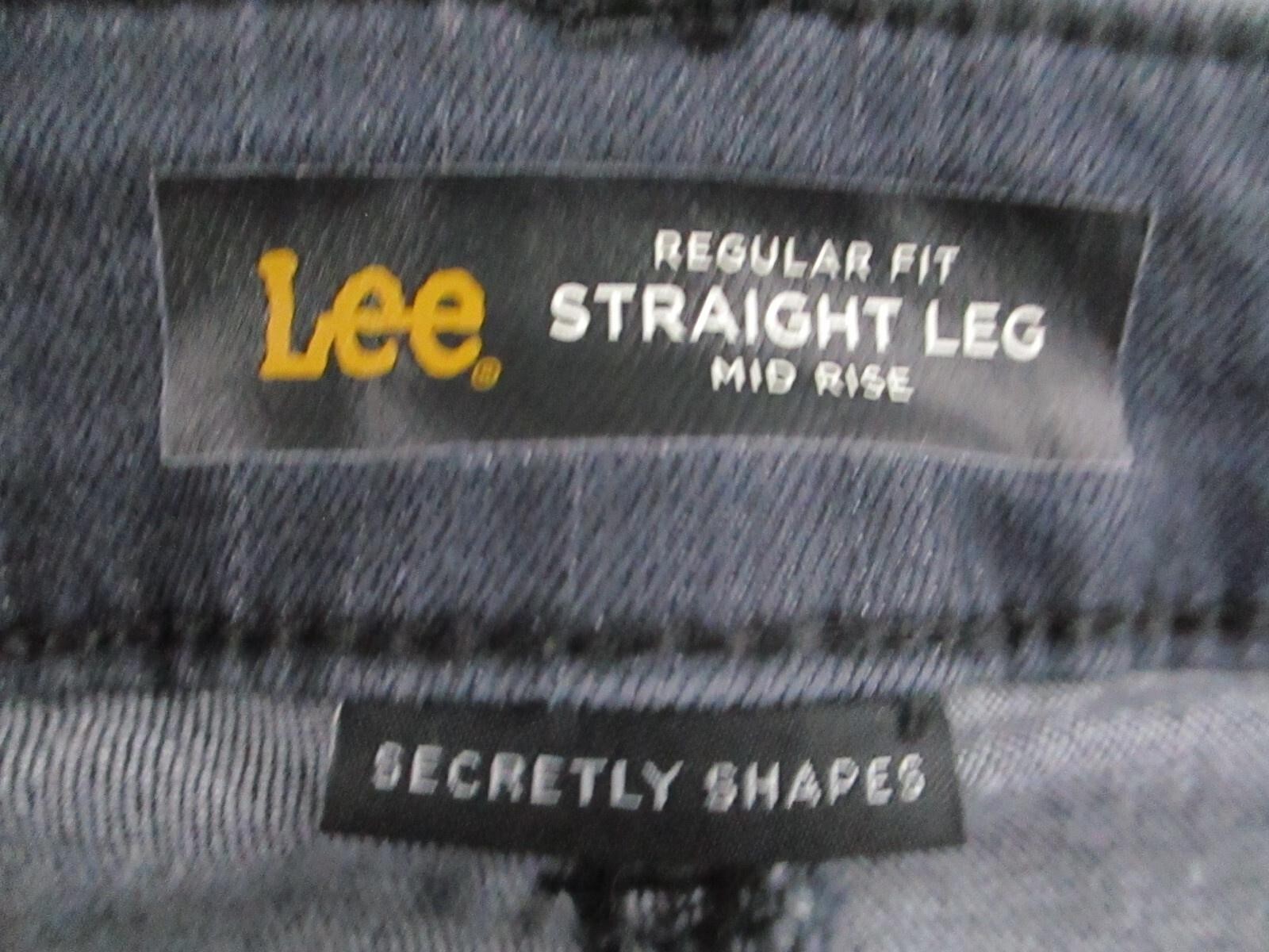 Lee Straight Jeans Womens 12 Gray Charcoal Wash Mid Rise Stretch Shaping 32×30