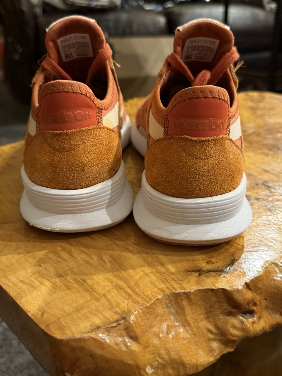 Reebok Classic Nylon SP Mars Dust Orange Suede Sneakers Womens Size 7 CN5114