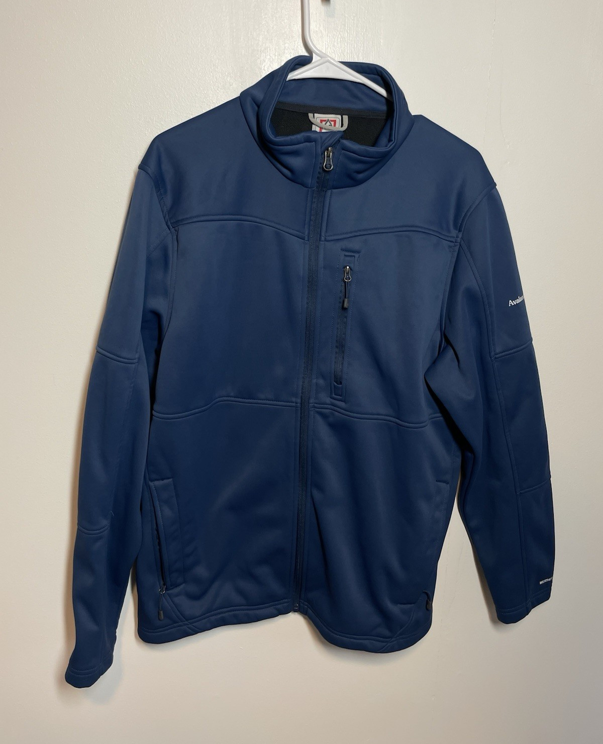 Avalanche Men’s Blue Softshell Full Zip Jacket M Regular Stand-Up Collar